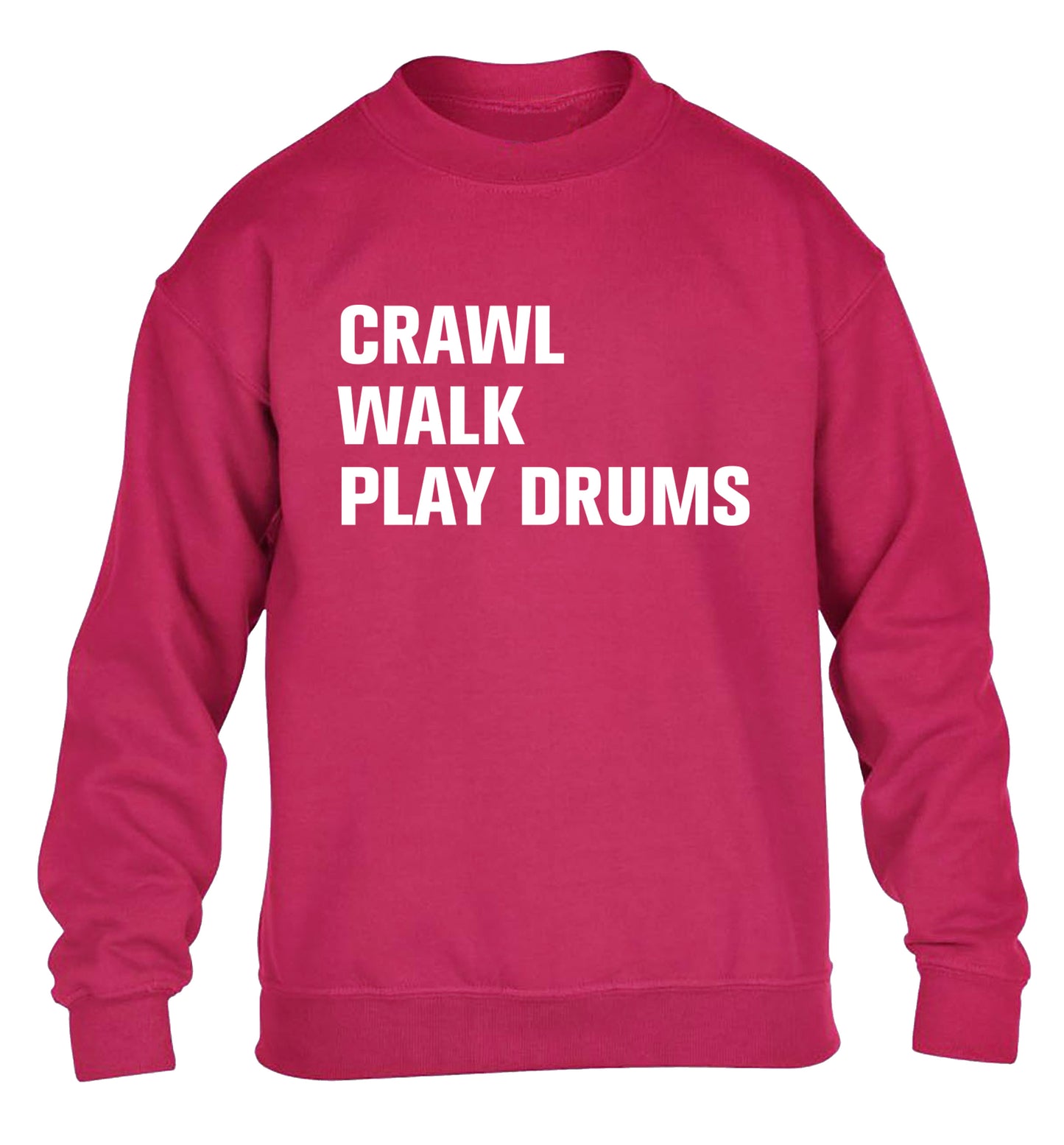Crawl walk play drums children's pink sweater 12-13 Years