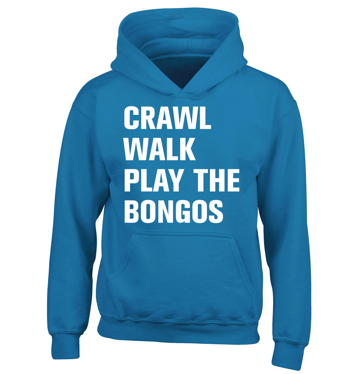 Crawl Walk Play Bongos children's blue hoodie 12-13 Years