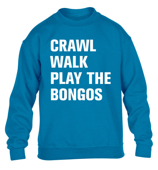 Crawl Walk Play Bongos children's blue sweater 12-13 Years