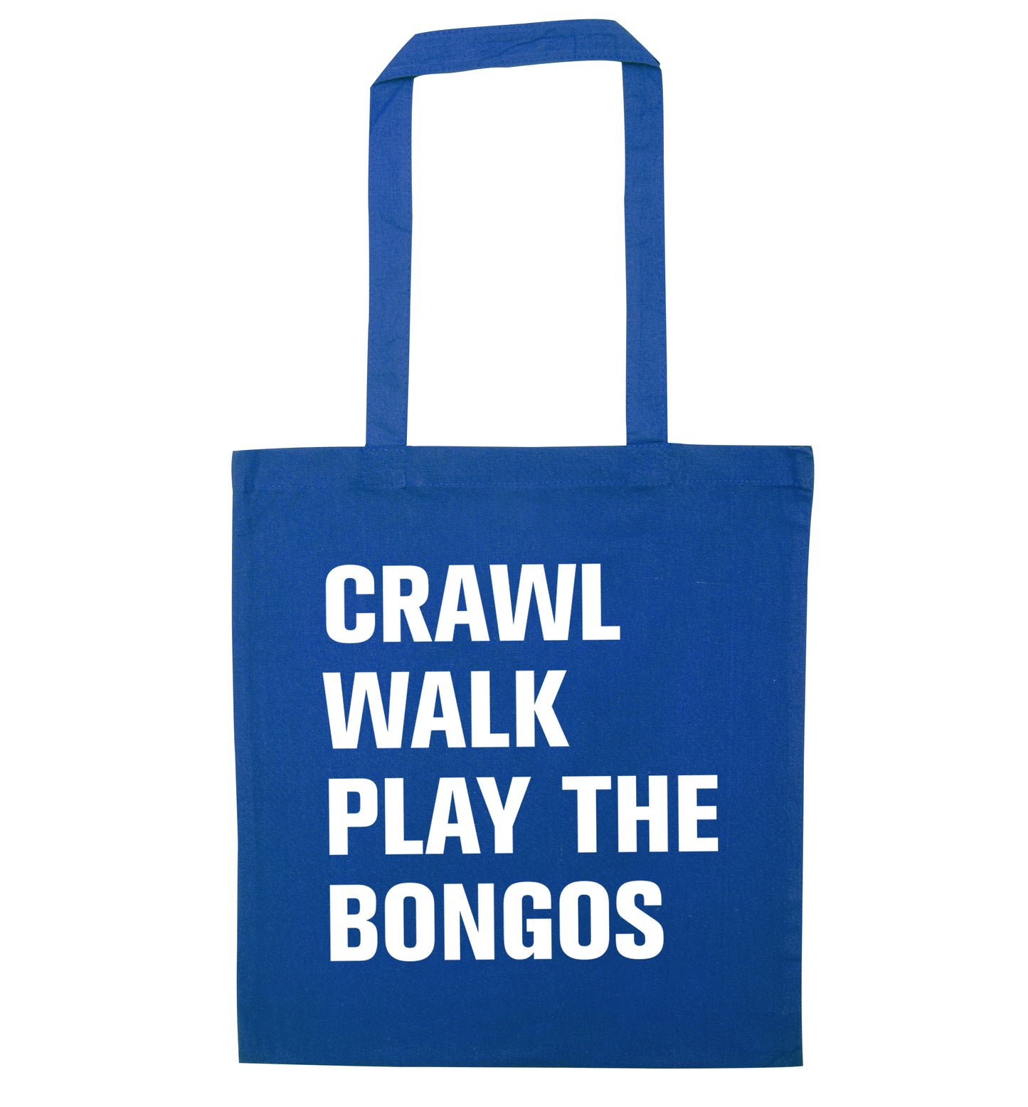 Crawl Walk Play Bongos blue tote bag