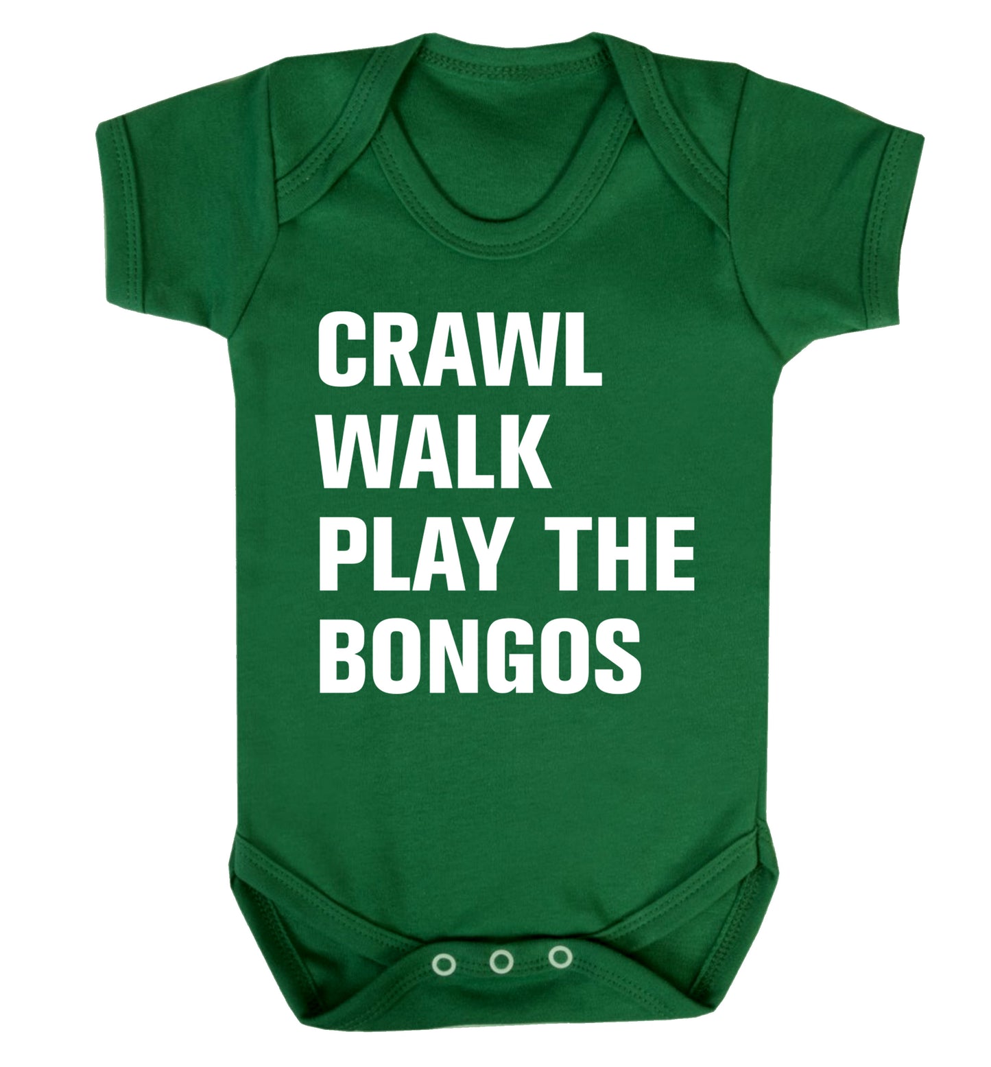 Crawl Walk Play Bongos Baby Vest green 18-24 months