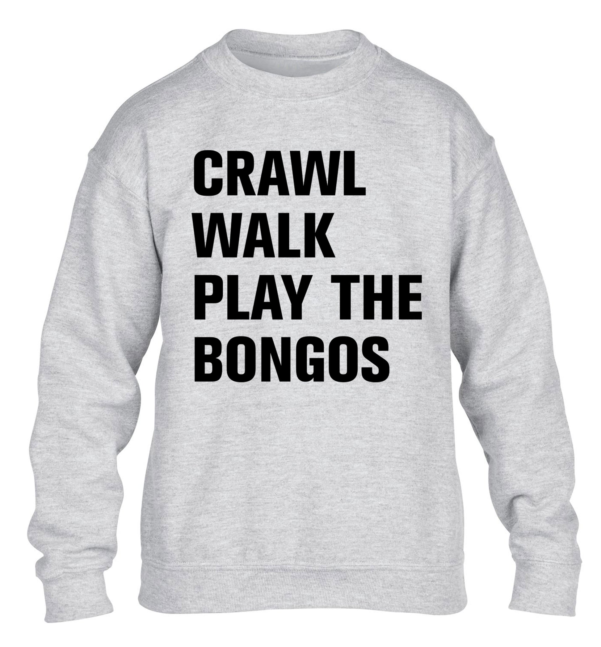 Crawl Walk Play Bongos children's grey sweater 12-13 Years