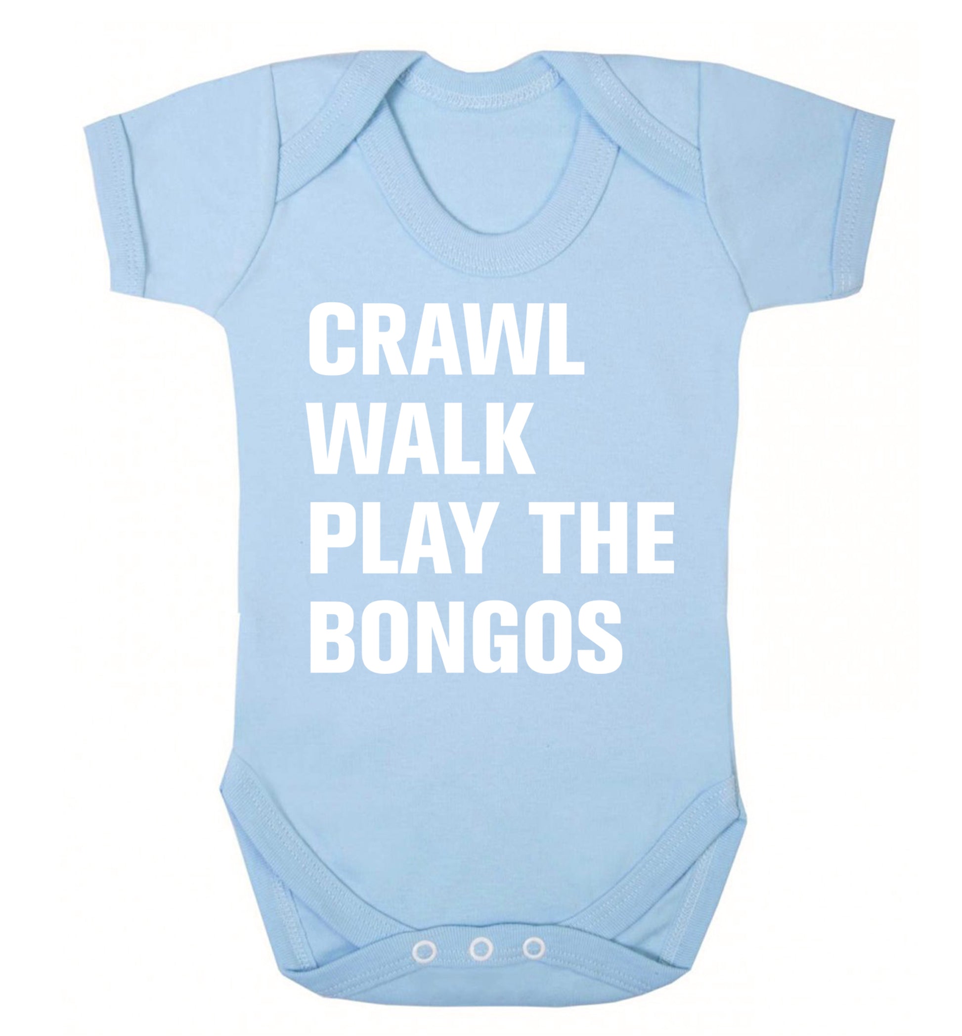 Crawl Walk Play Bongos Baby Vest pale blue 18-24 months