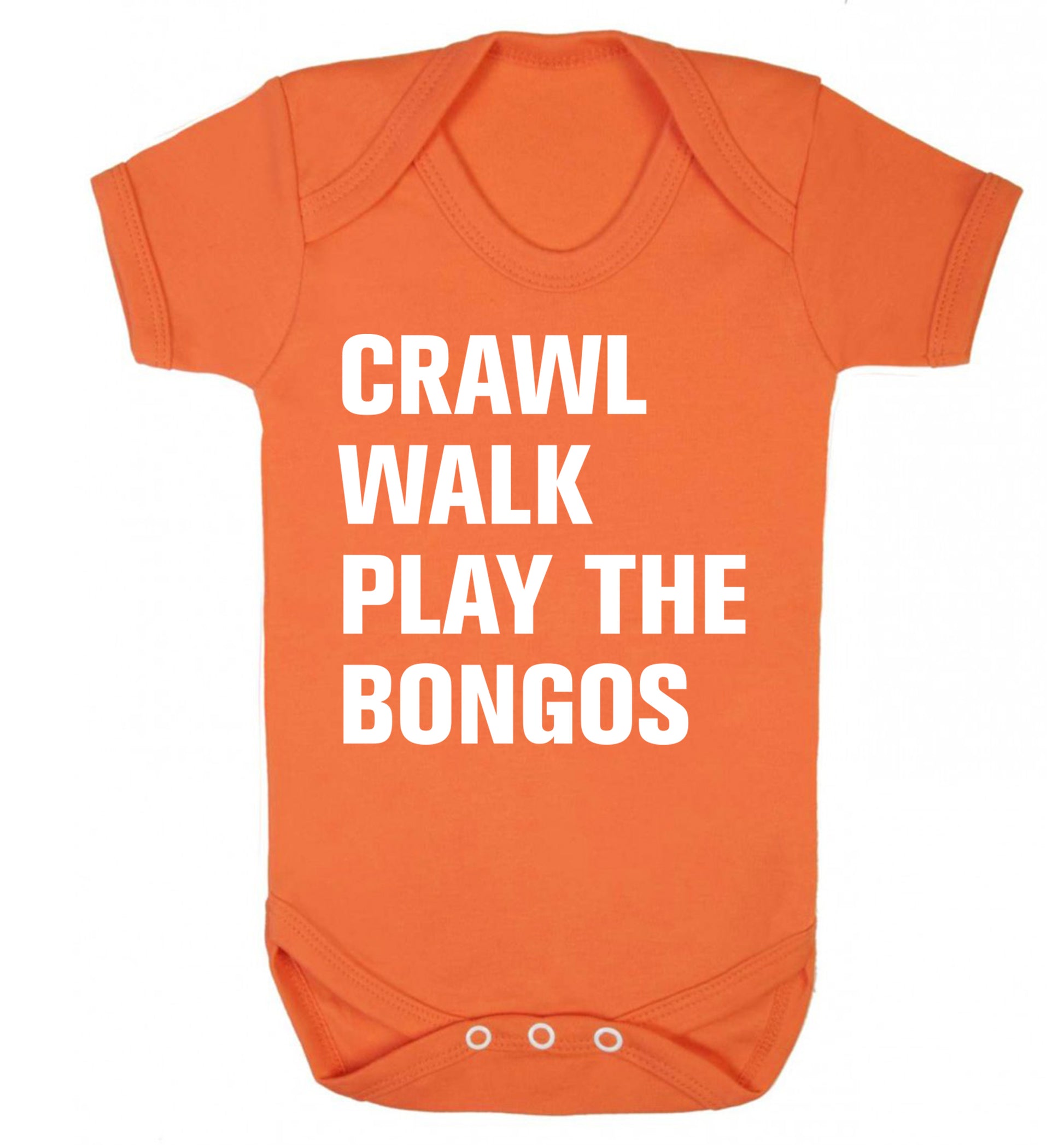 Crawl Walk Play Bongos Baby Vest orange 18-24 months