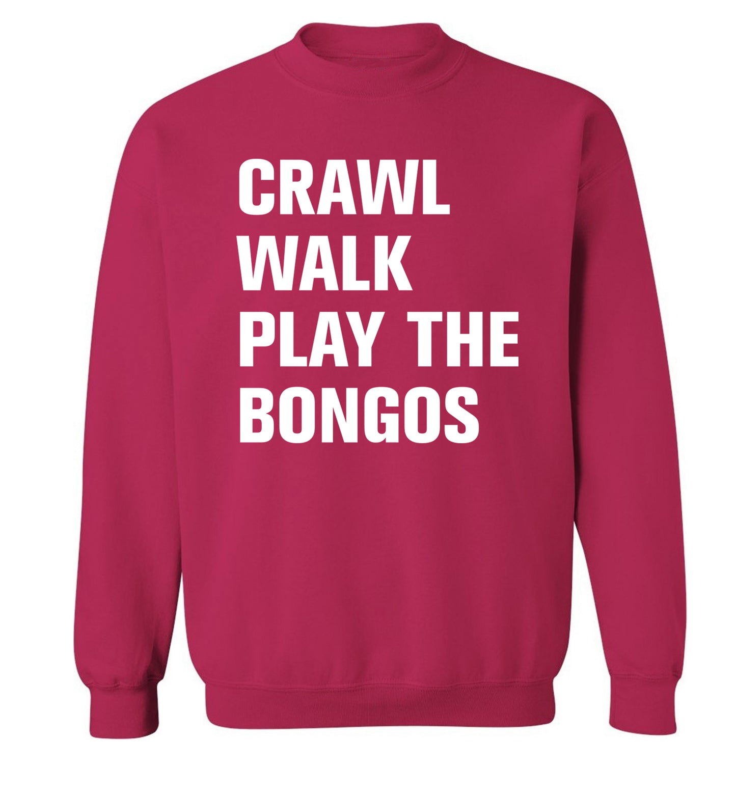 Crawl Walk Play Bongos Adult's unisex pink Sweater 2XL