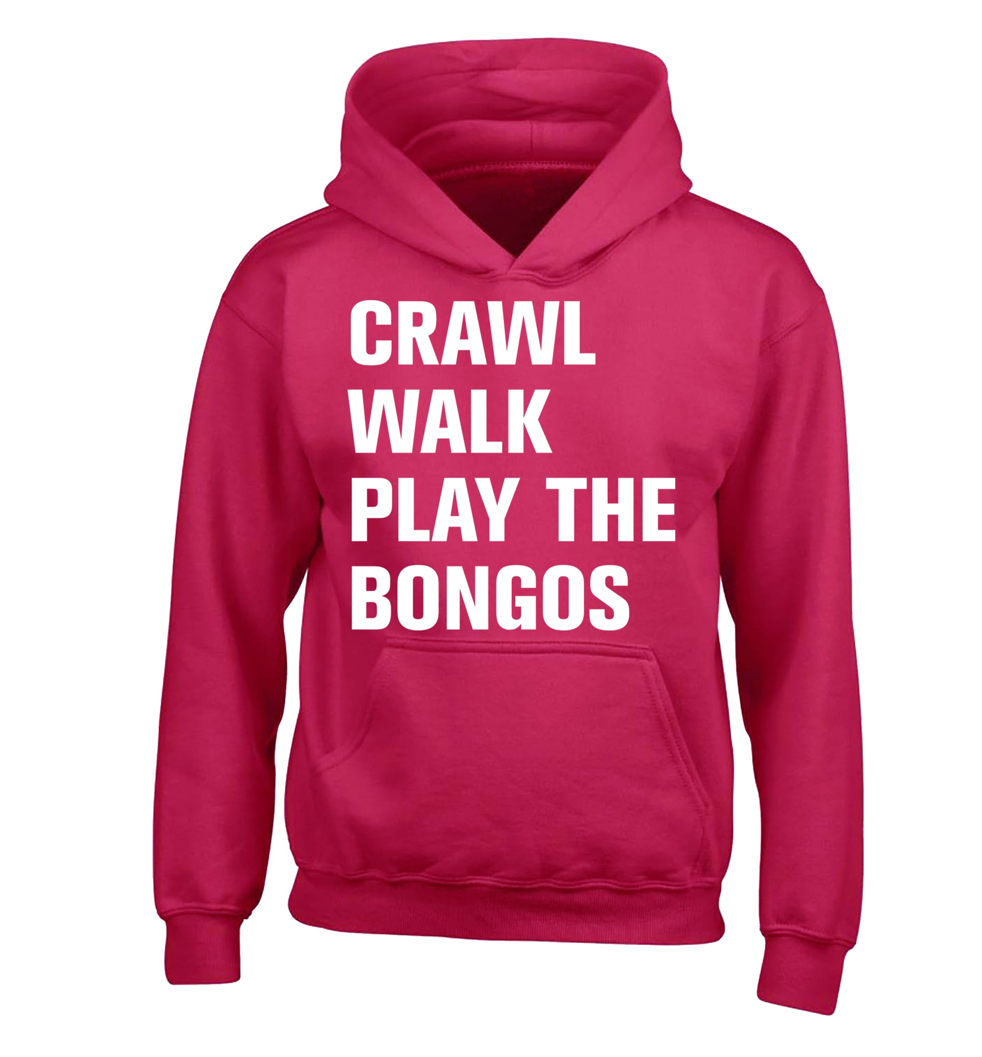 Crawl Walk Play Bongos children's pink hoodie 12-13 Years