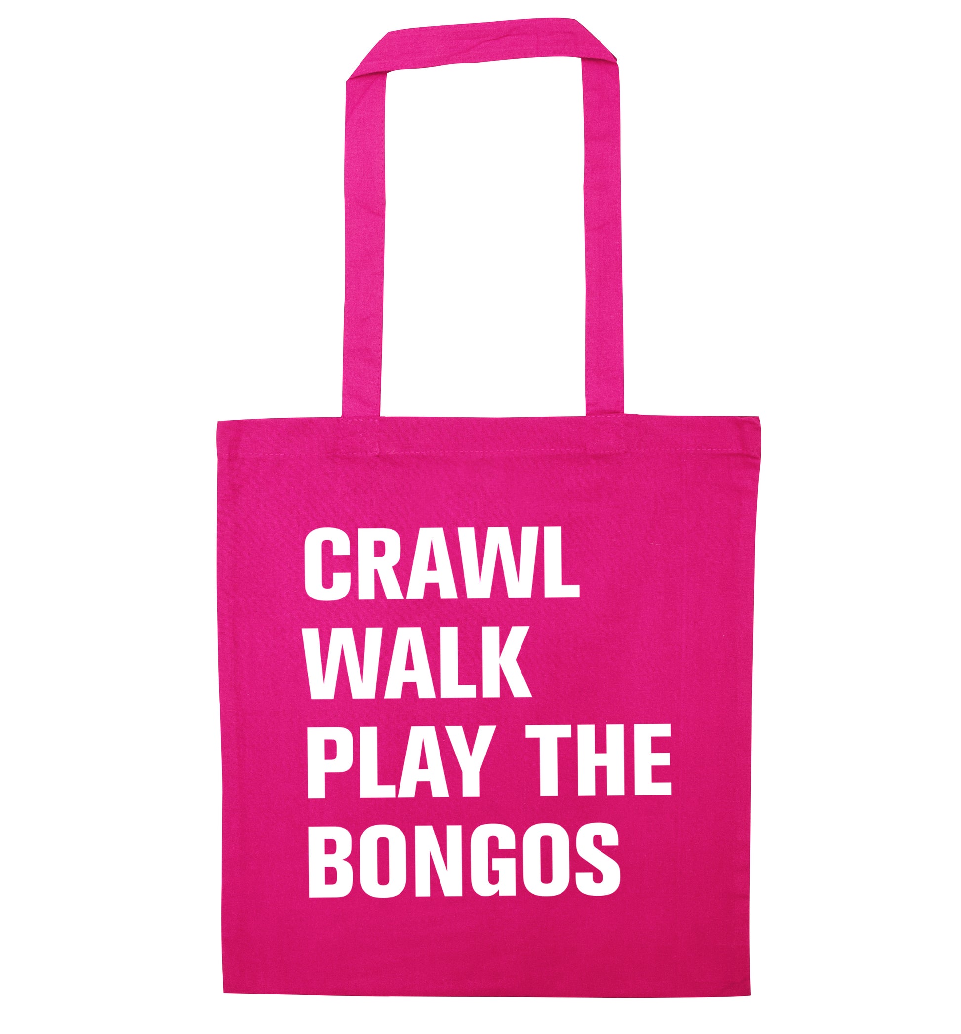 Crawl Walk Play Bongos pink tote bag