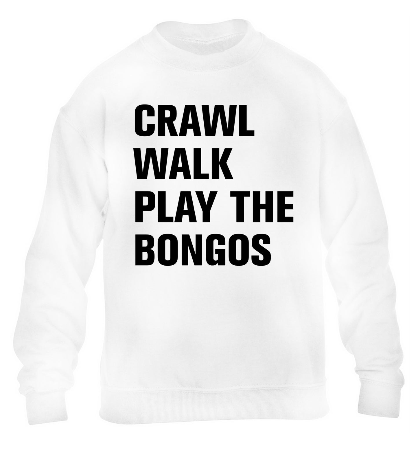 Crawl Walk Play Bongos children's white sweater 12-13 Years