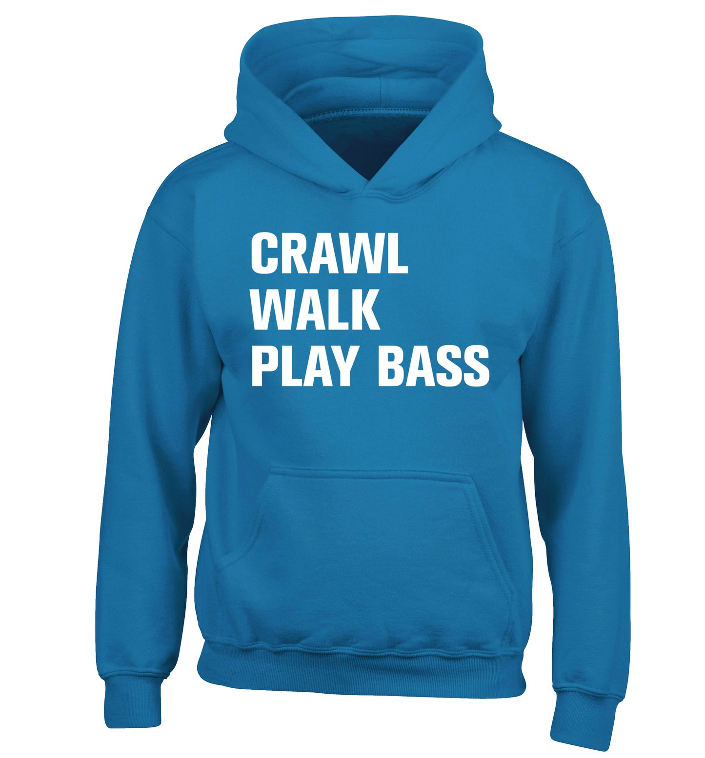 Crawl Walk Play Bass children's blue hoodie 12-13 Years