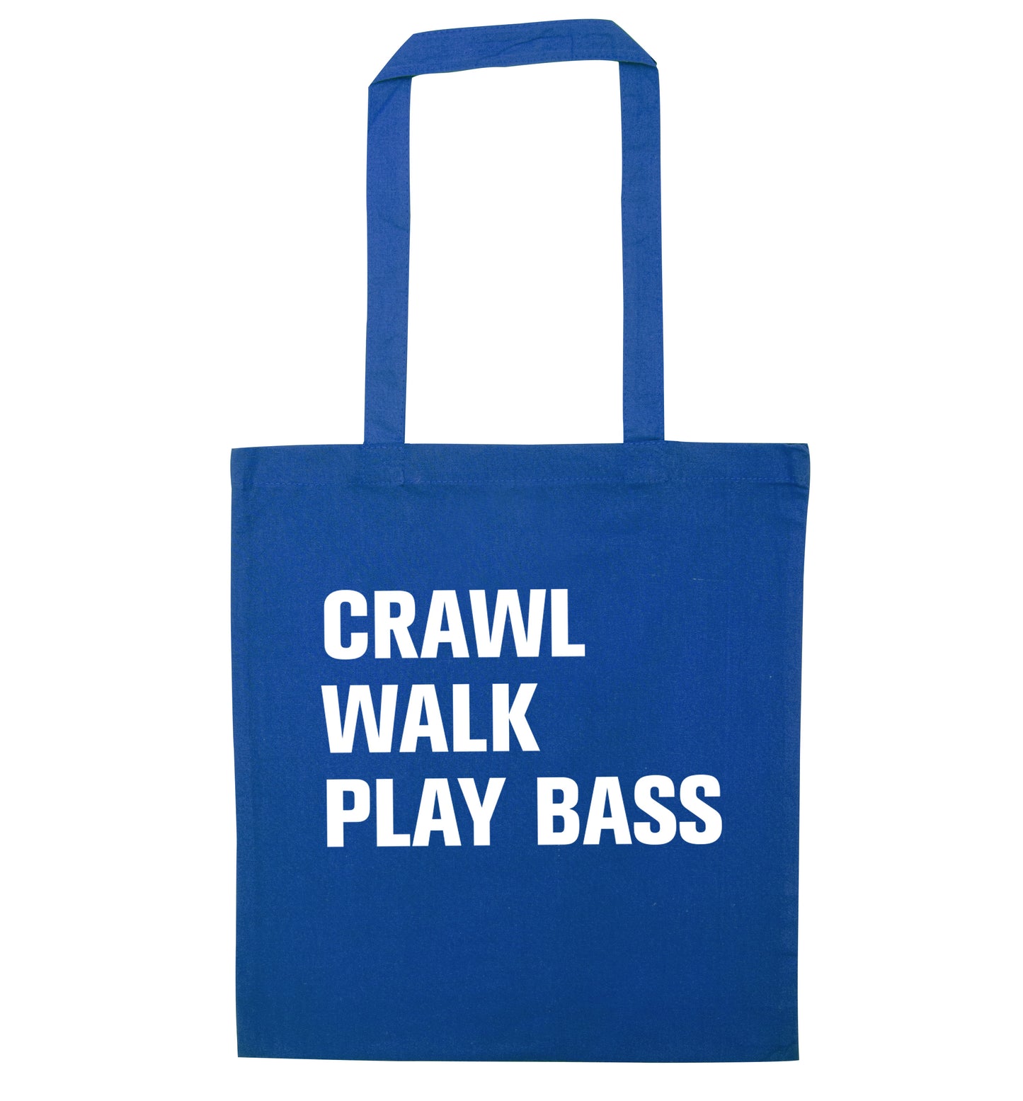 Crawl Walk Play Bass blue tote bag