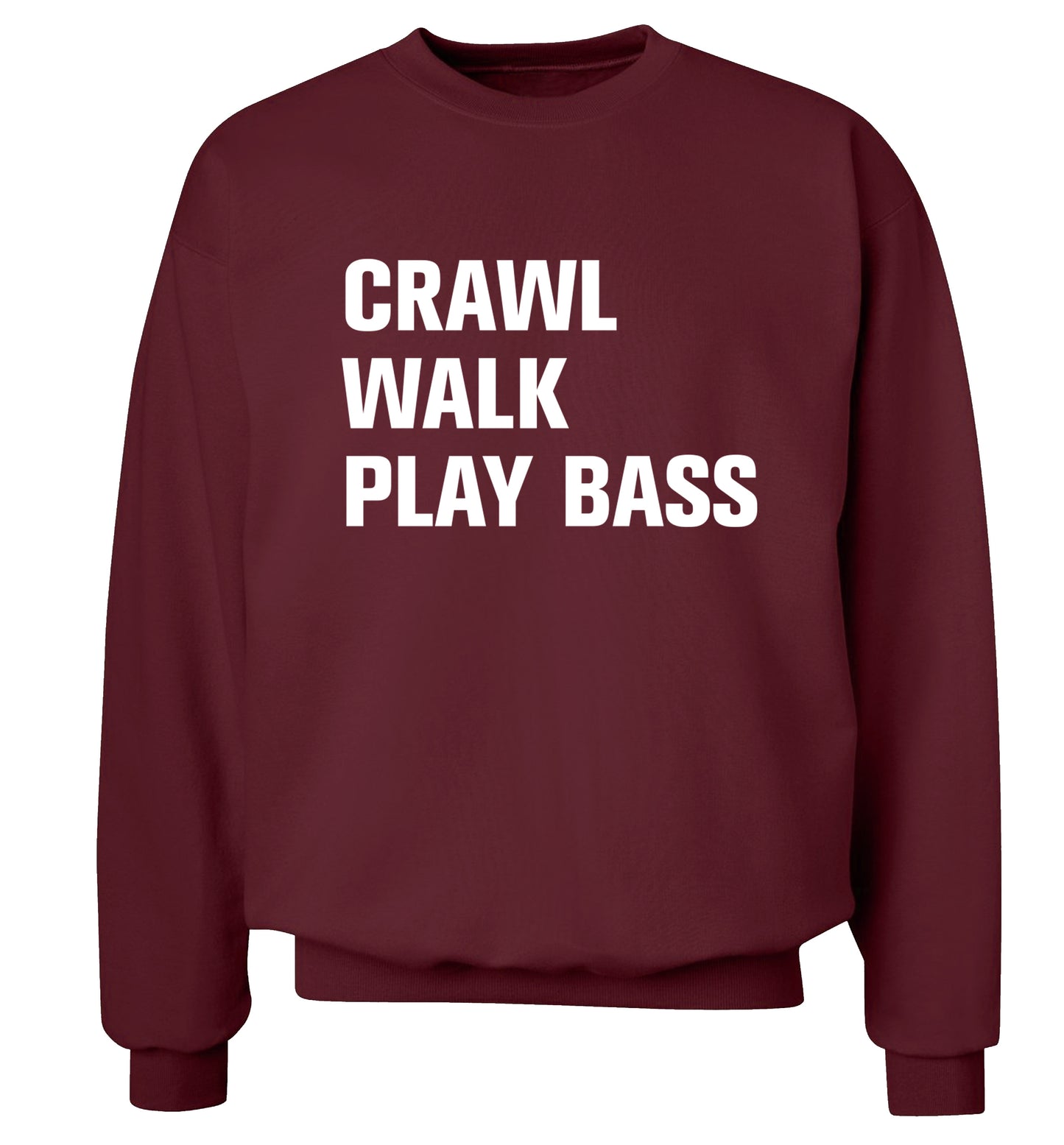 Crawl Walk Play Bass Adult's unisex maroon Sweater 2XL
