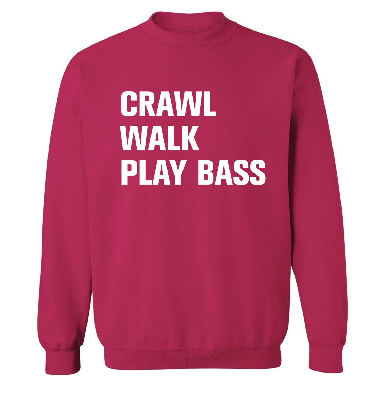 Crawl Walk Play Bass Adult's unisex pink Sweater 2XL