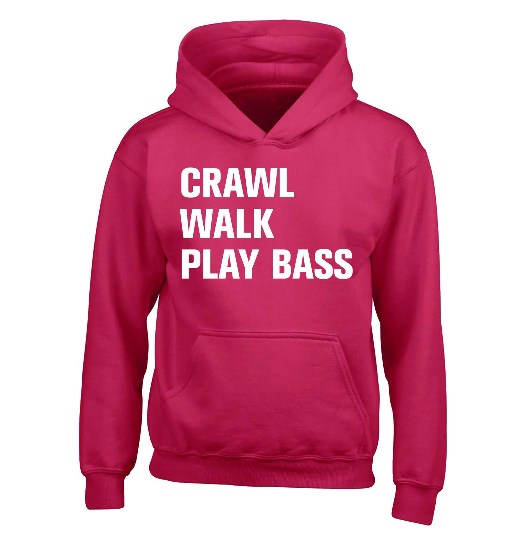 Crawl Walk Play Bass children's pink hoodie 12-13 Years
