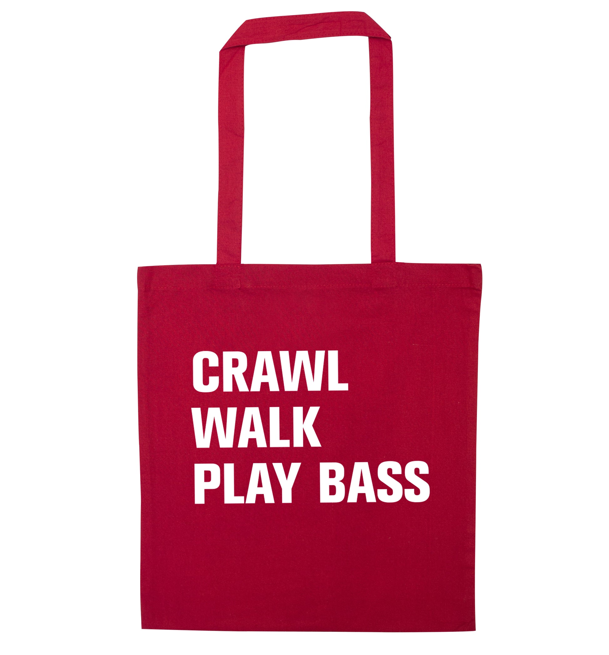 Crawl Walk Play Bass red tote bag