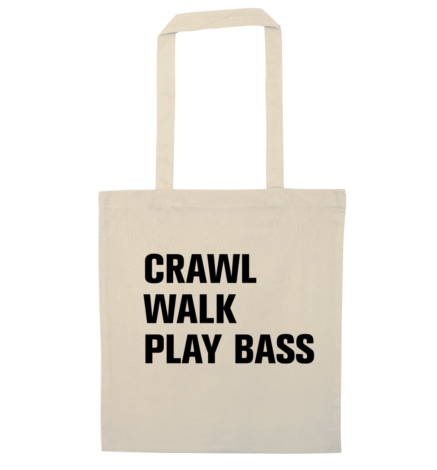 Crawl Walk Play Bass natural tote bag