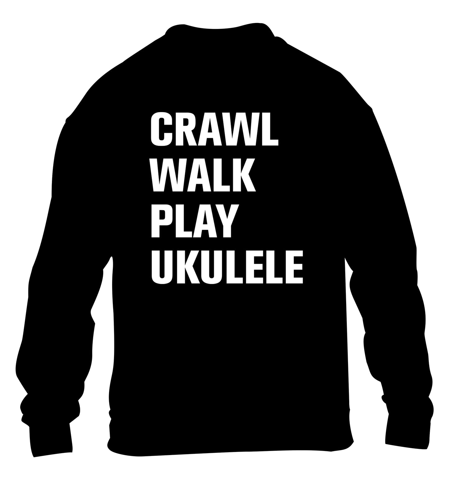 Crawl walk play ukulele children's black sweater 12-13 Years