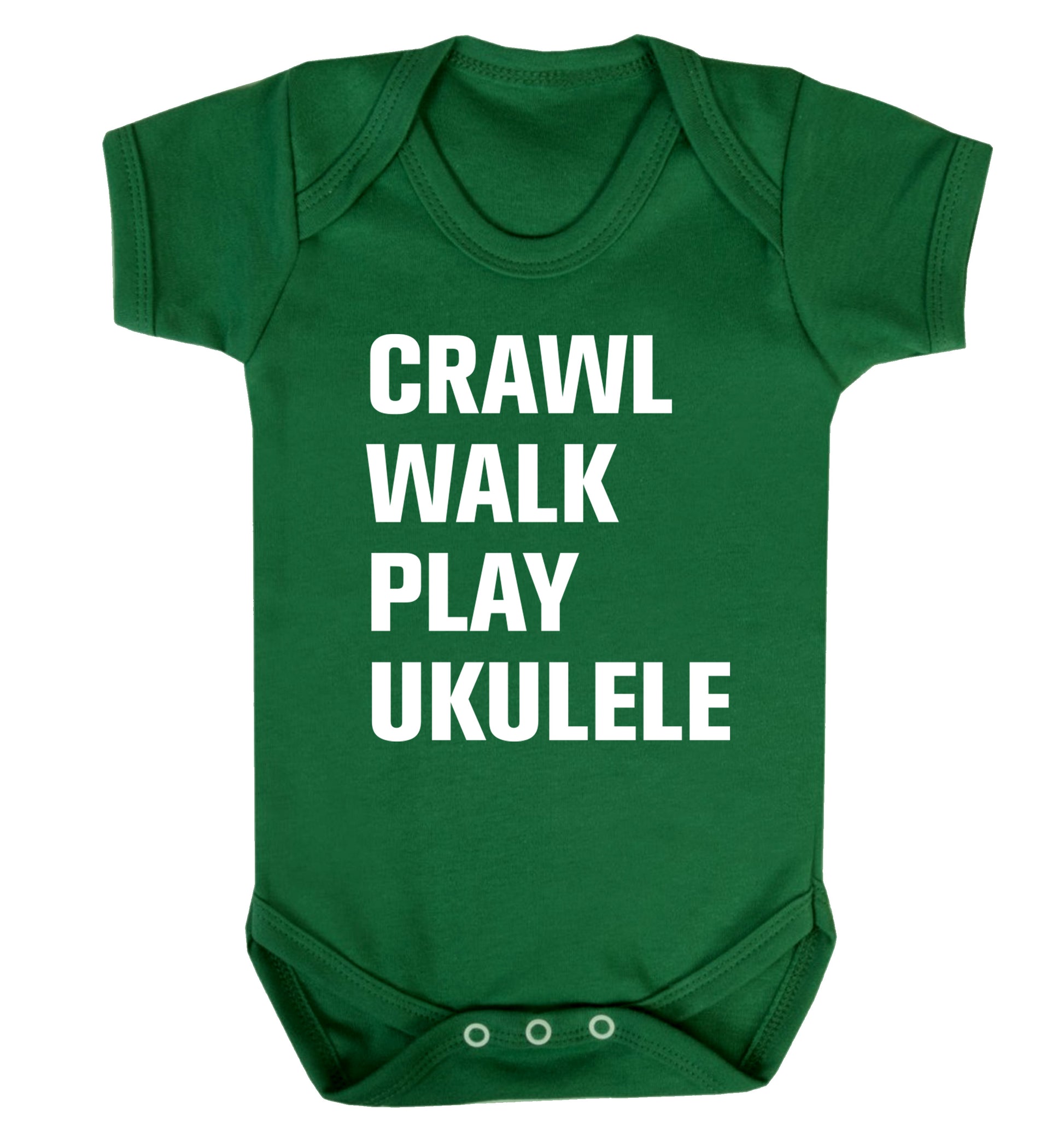 Crawl walk play ukulele Baby Vest green 18-24 months