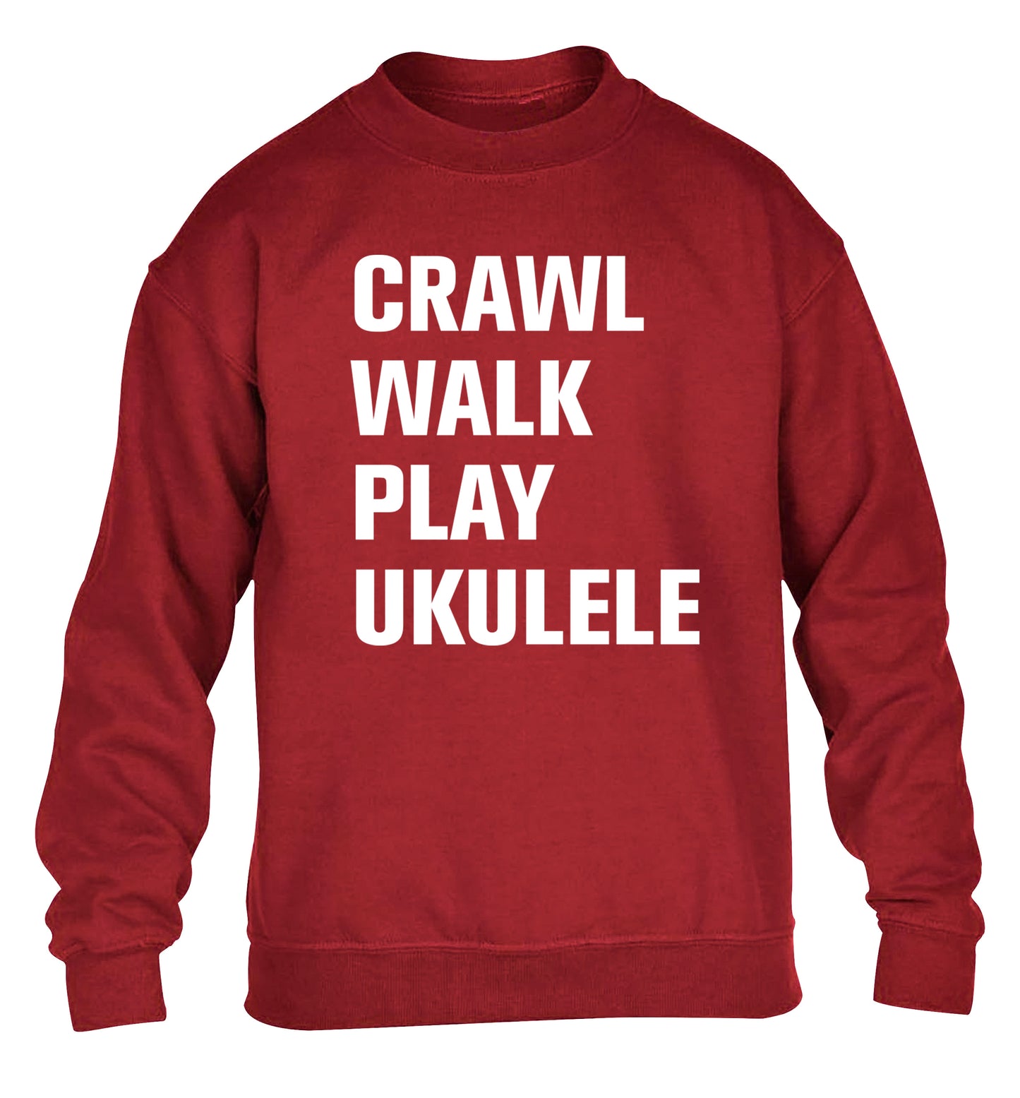 Crawl walk play ukulele children's grey sweater 12-13 Years