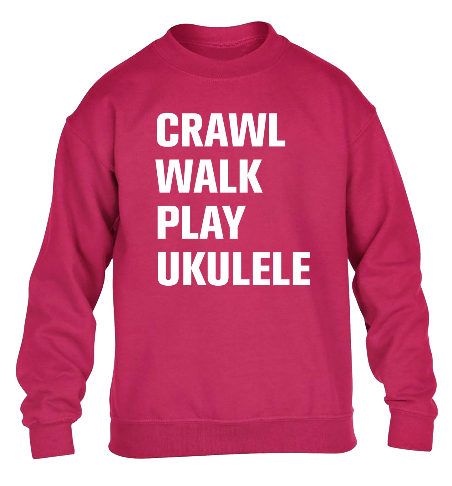 Crawl walk play ukulele children's pink sweater 12-13 Years