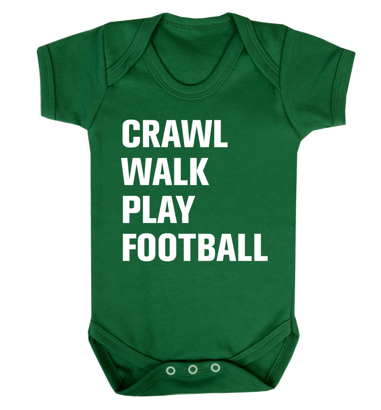 Crawl, walk, play football Baby Vest green 18-24 months