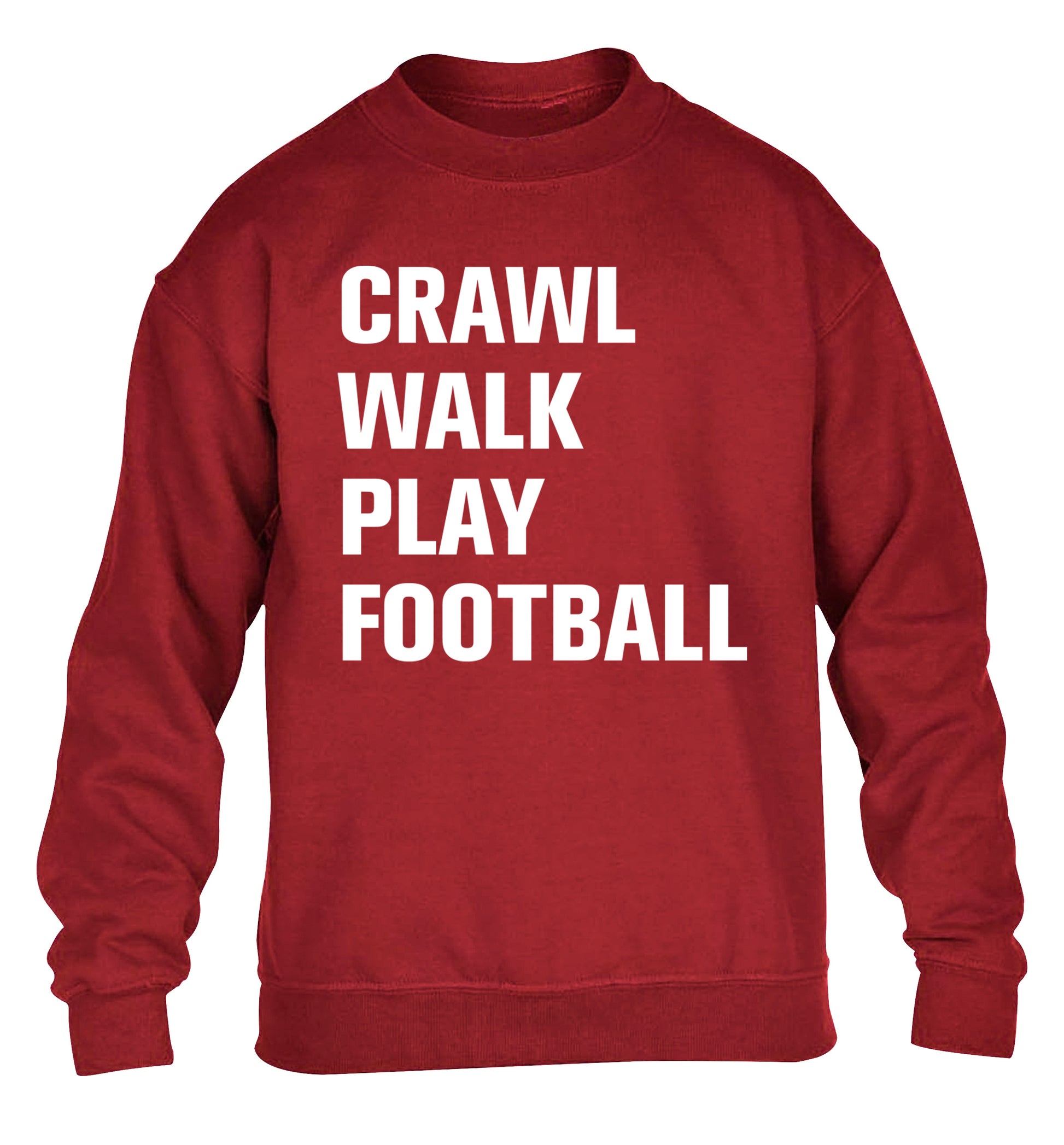 Crawl, walk, play football children's grey sweater 12-13 Years