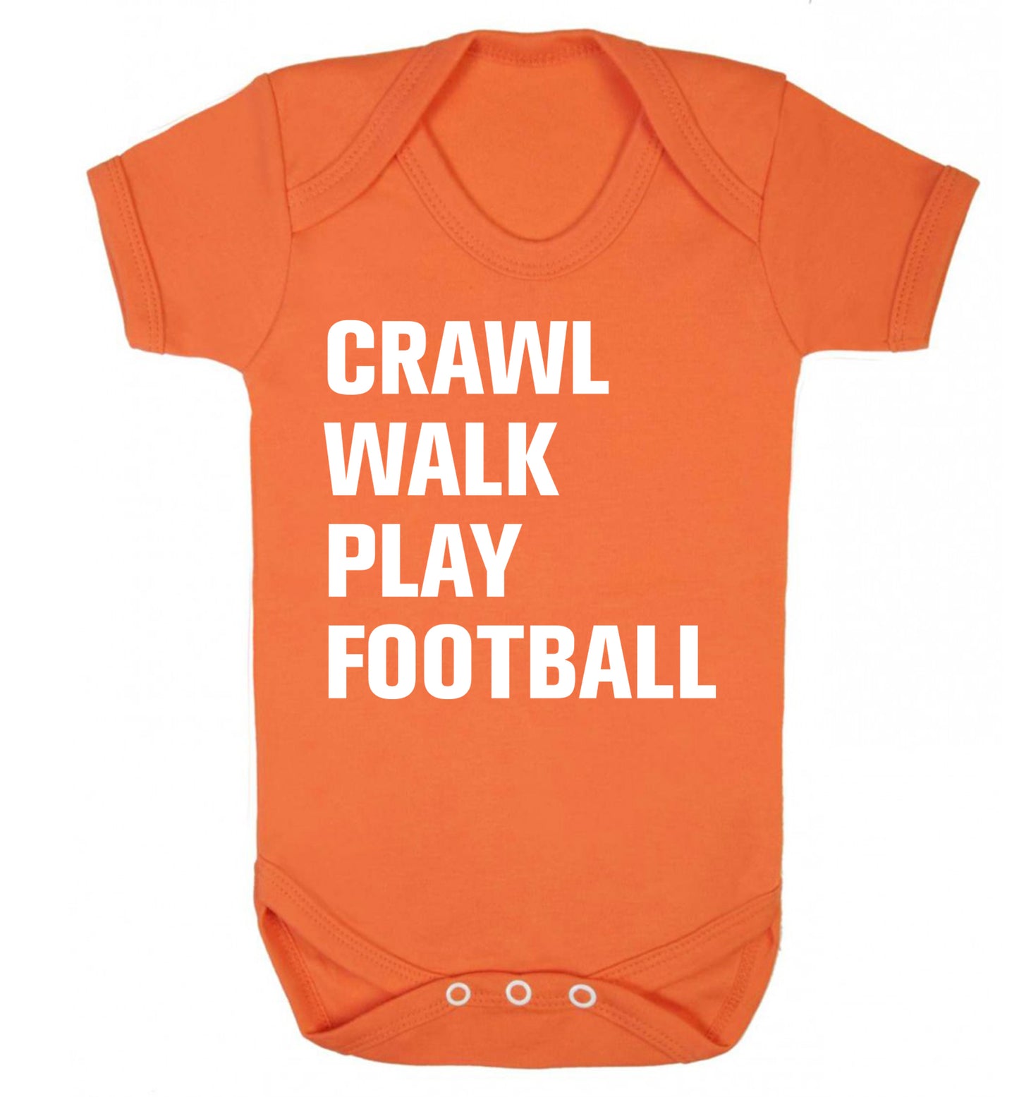 Crawl, walk, play football Baby Vest orange 18-24 months