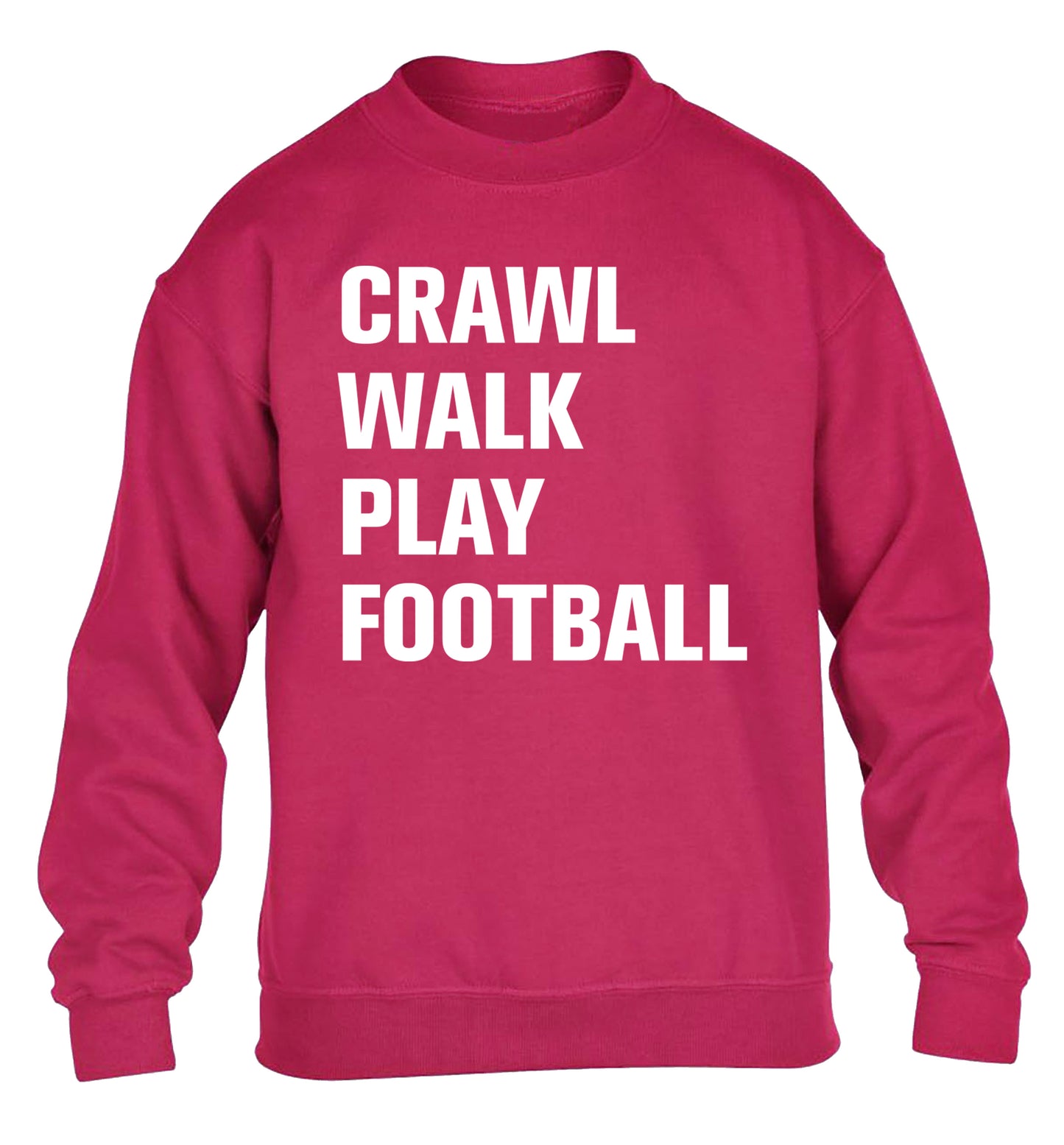 Crawl, walk, play football children's pink sweater 12-13 Years