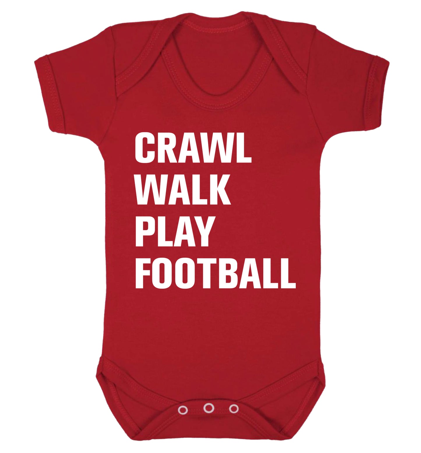 Crawl, walk, play football Baby Vest red 18-24 months