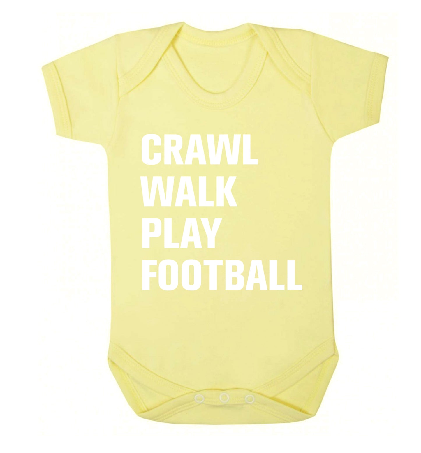 Crawl, walk, play football Baby Vest pale yellow 18-24 months