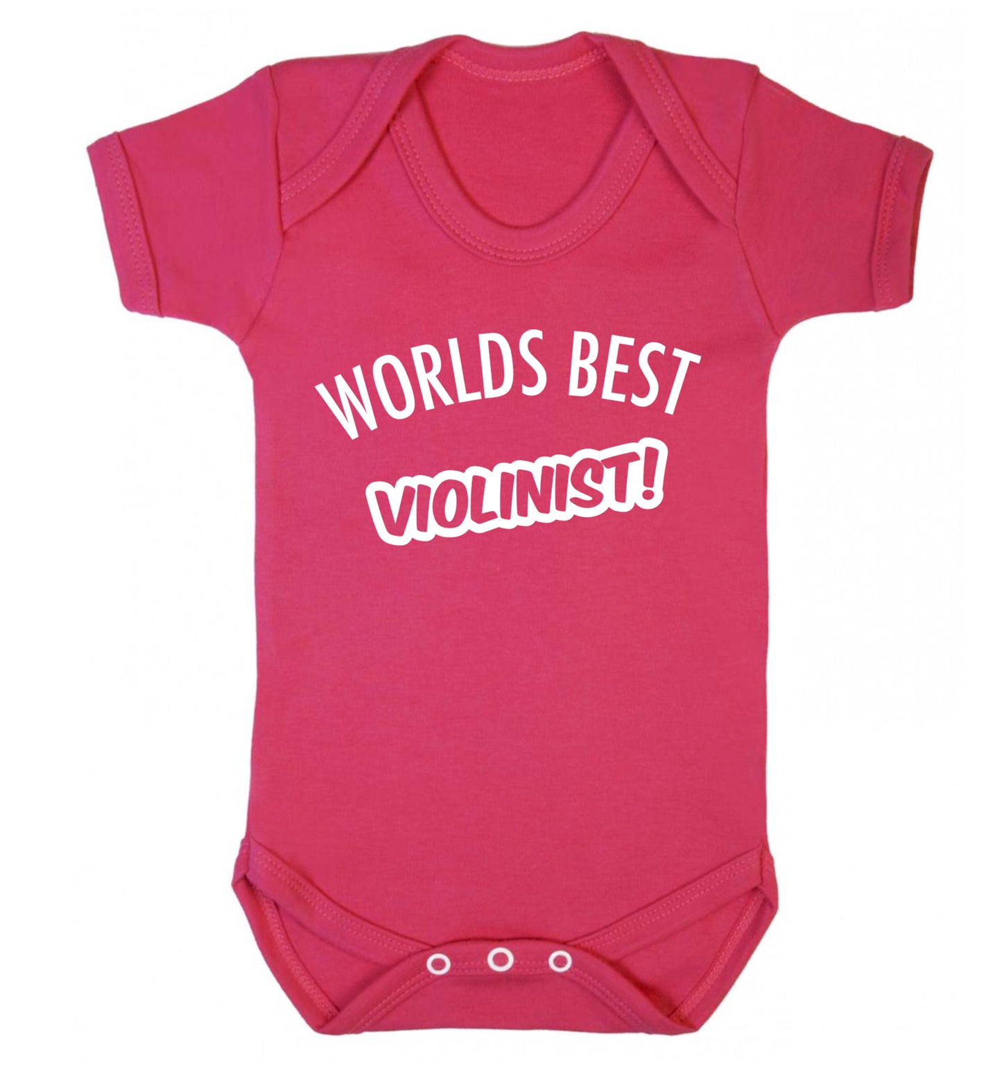 Worlds best violinist Baby Vest dark pink 18-24 months
