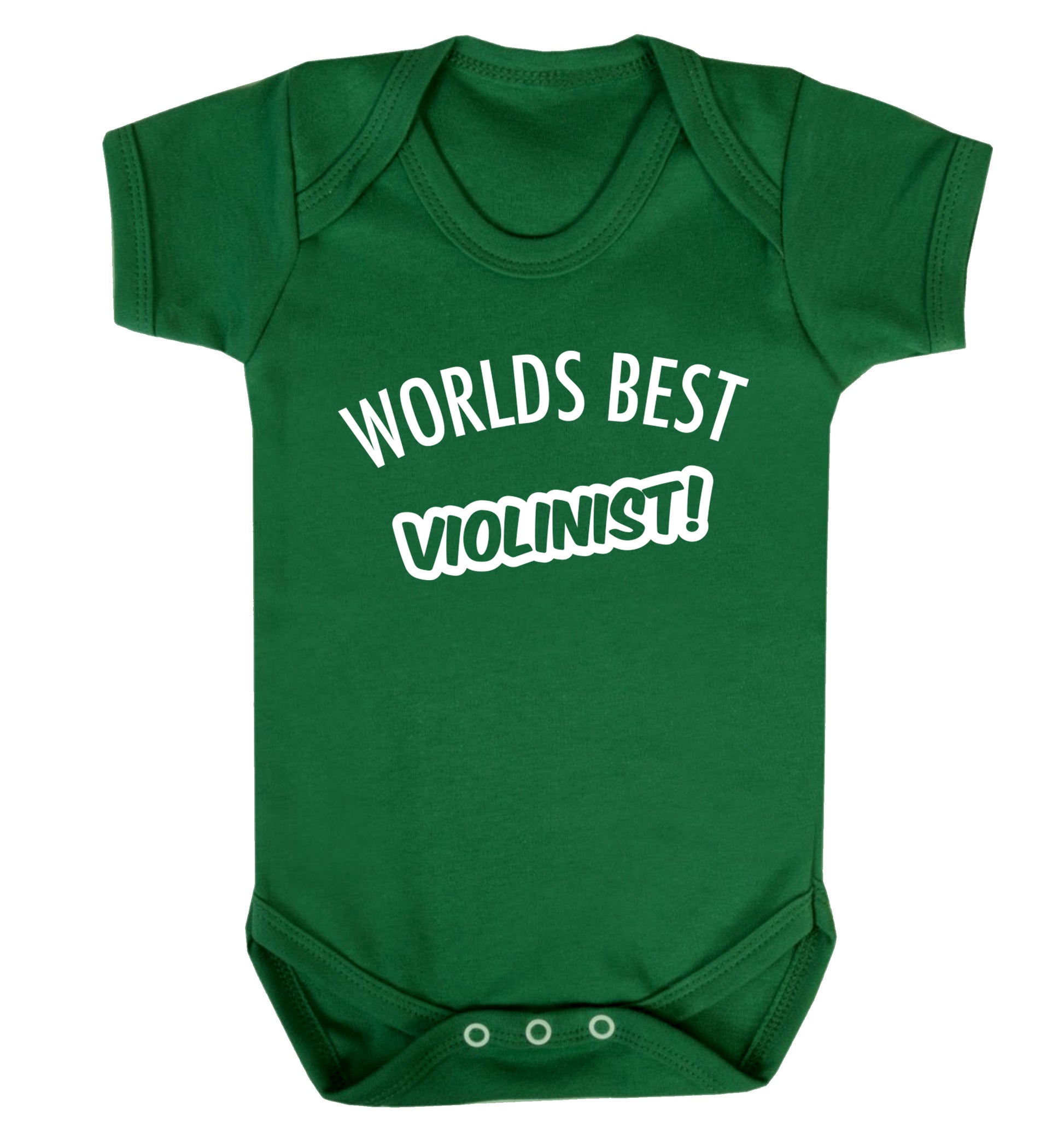Worlds best violinist Baby Vest green 18-24 months