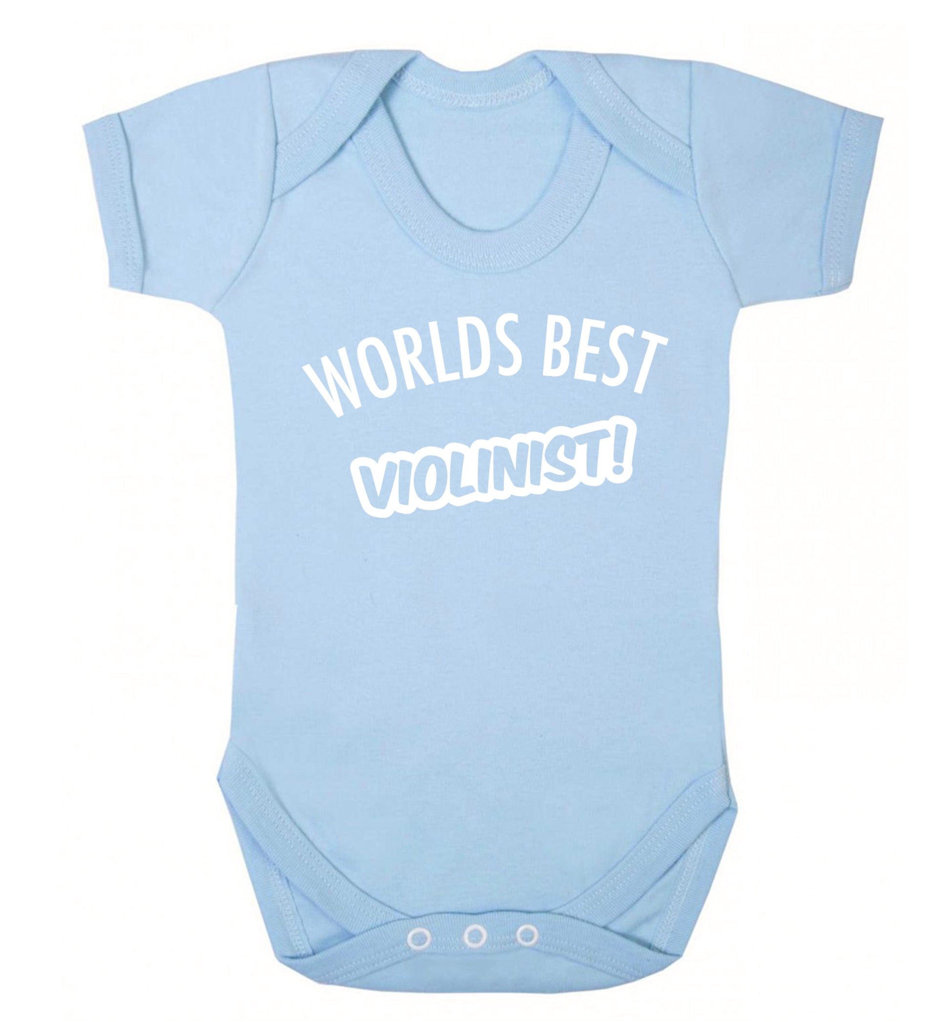 Worlds best violinist Baby Vest pale blue 18-24 months