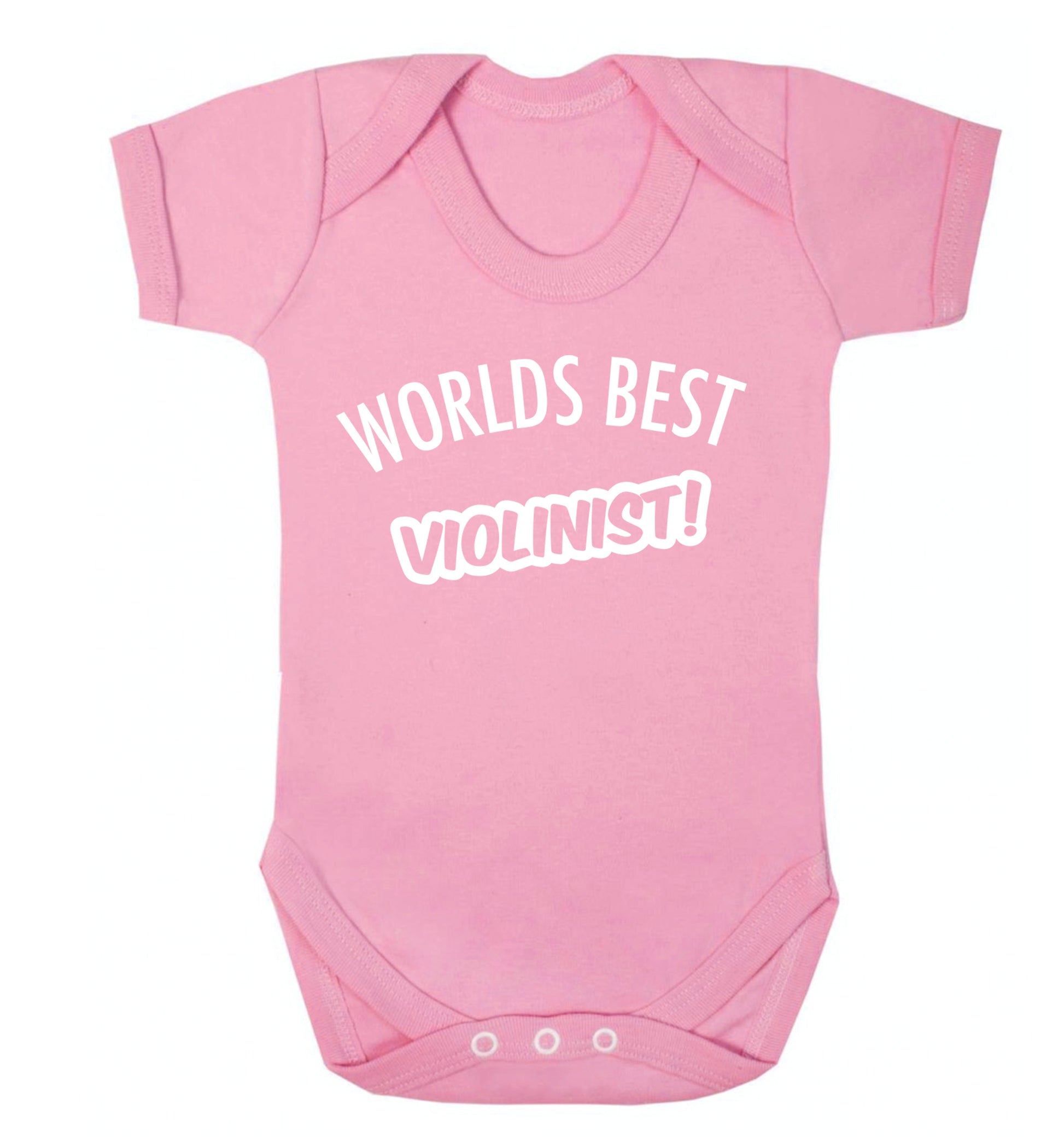 Worlds best violinist Baby Vest pale pink 18-24 months