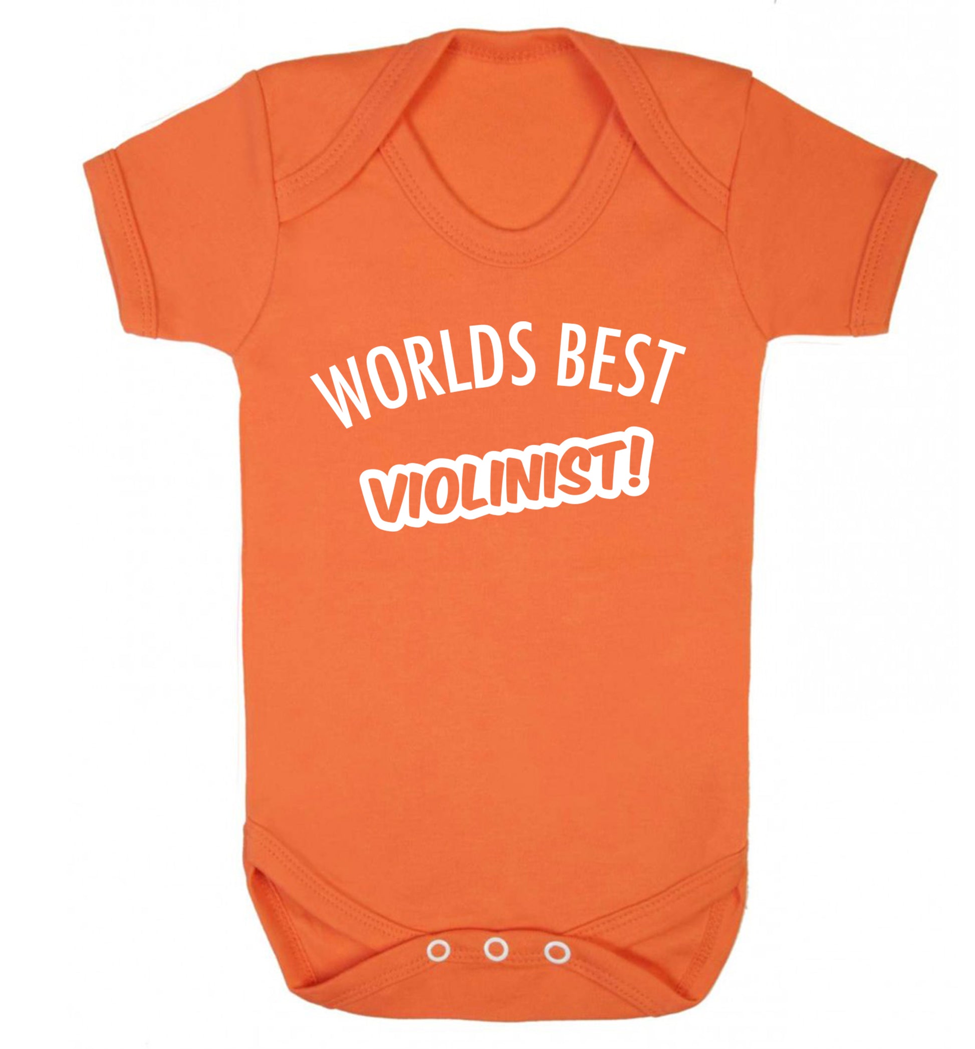 Worlds best violinist Baby Vest orange 18-24 months