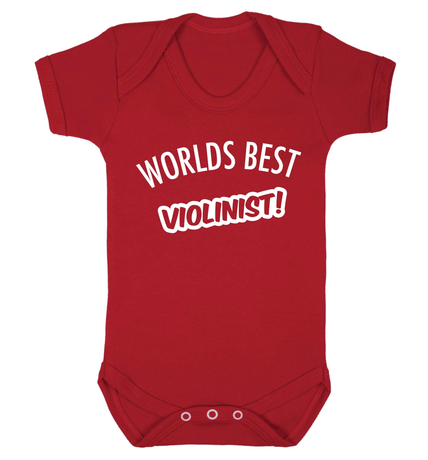 Worlds best violinist Baby Vest red 18-24 months
