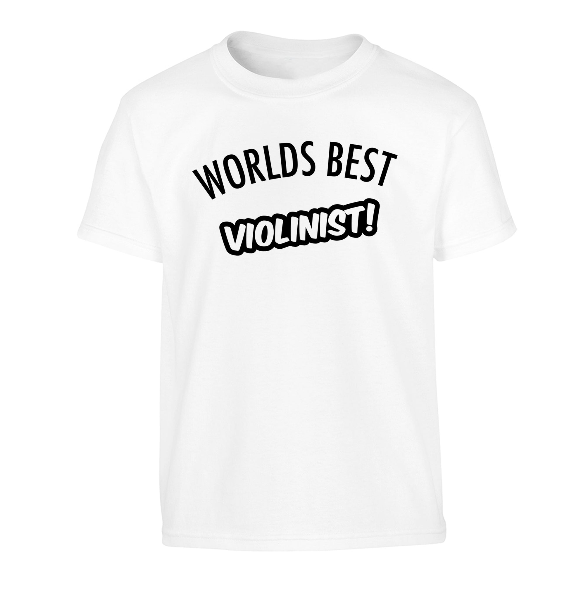 Worlds best violinist Children's white Tshirt 12-13 Years