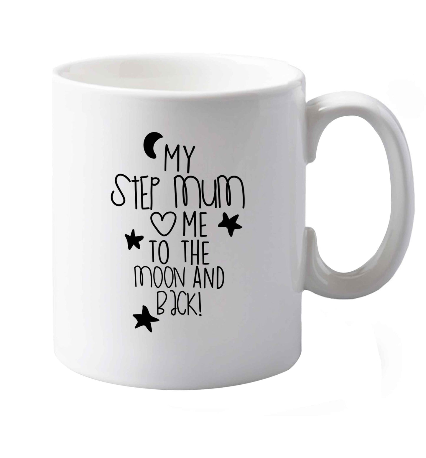 10 oz My step-mum loves me to the moon and back ceramic mug both sides