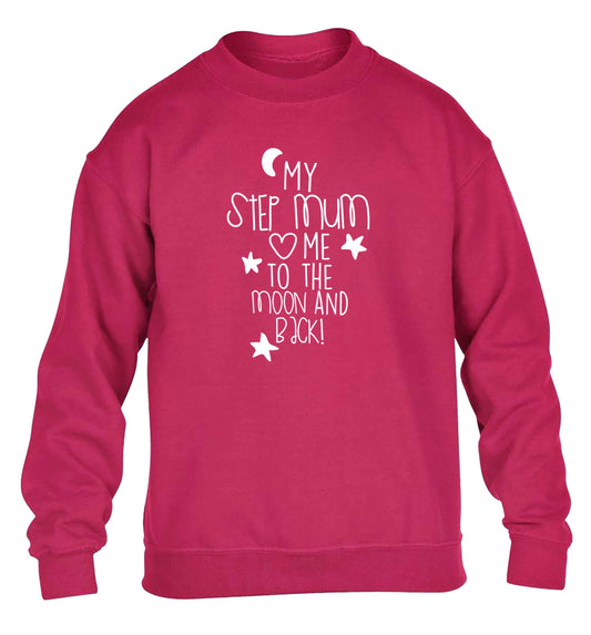 My step-mum loves me to the moon and back children's pink sweater 12-13 Years