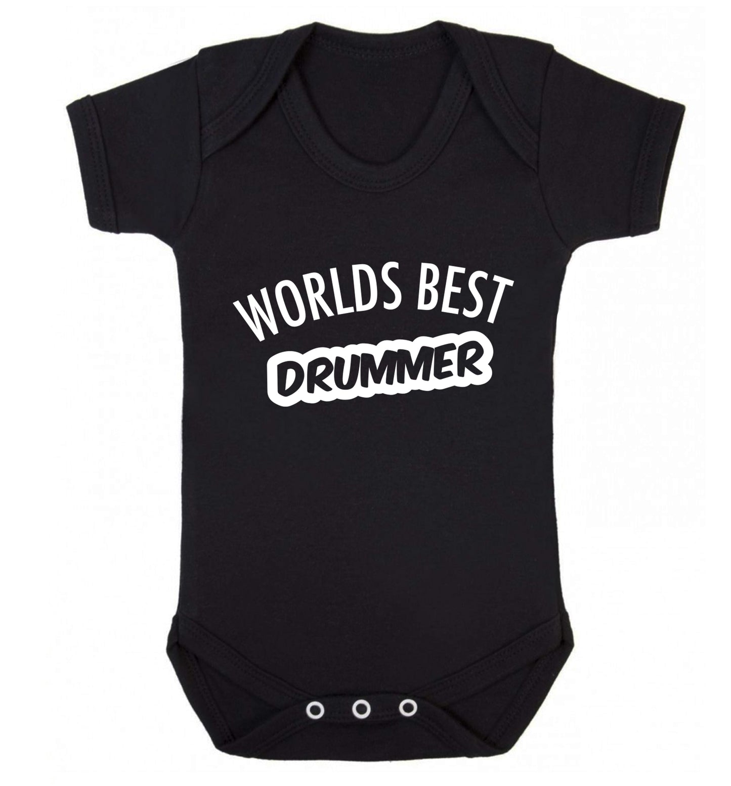 Worlds best drummer Baby Vest black 18-24 months