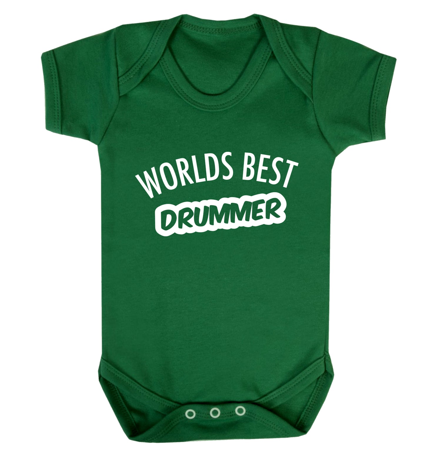 Worlds best drummer Baby Vest green 18-24 months