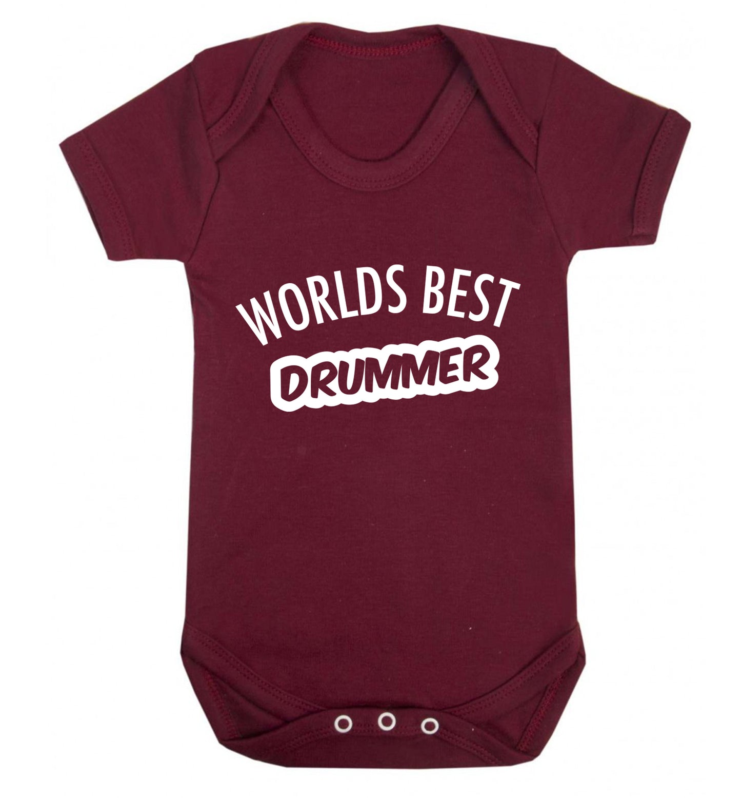 Worlds best drummer Baby Vest maroon 18-24 months