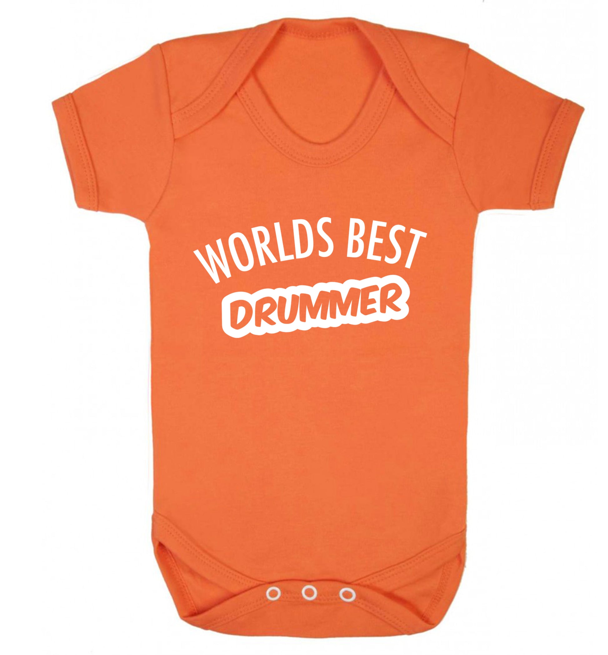 Worlds best drummer Baby Vest orange 18-24 months