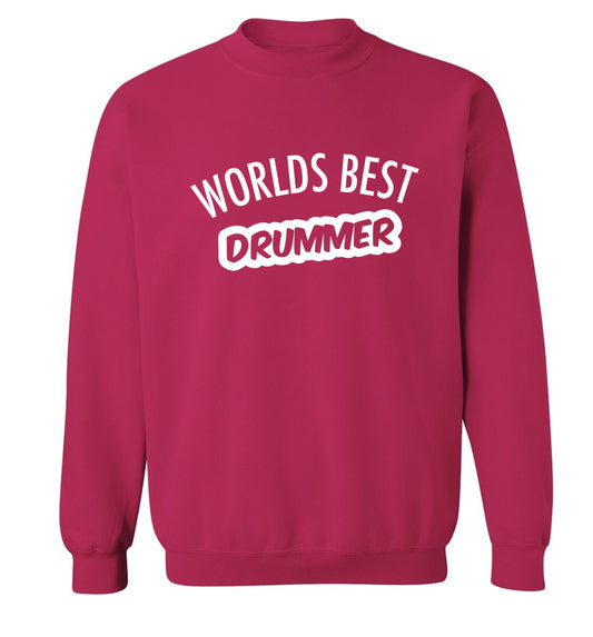 Worlds best drummer Adult's unisex pink Sweater 2XL