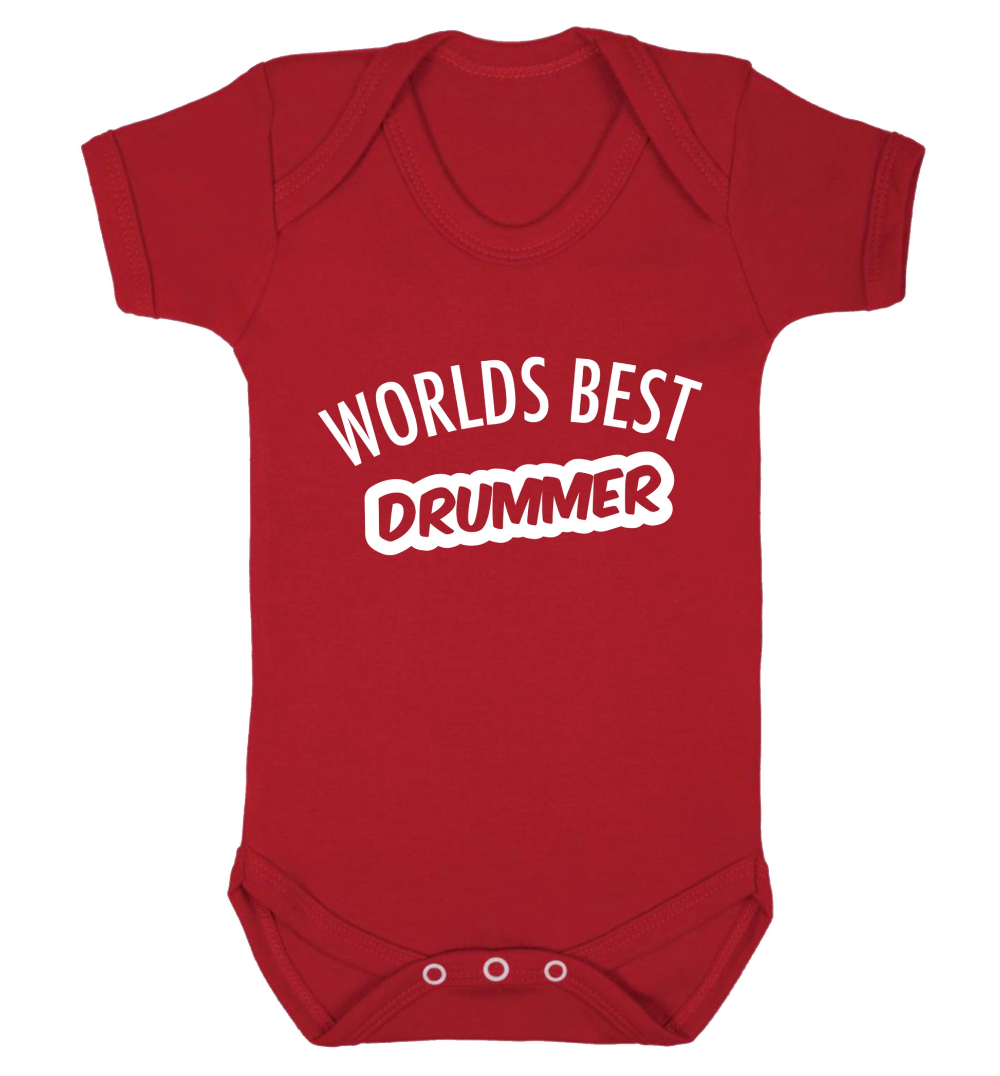 Worlds best drummer Baby Vest red 18-24 months