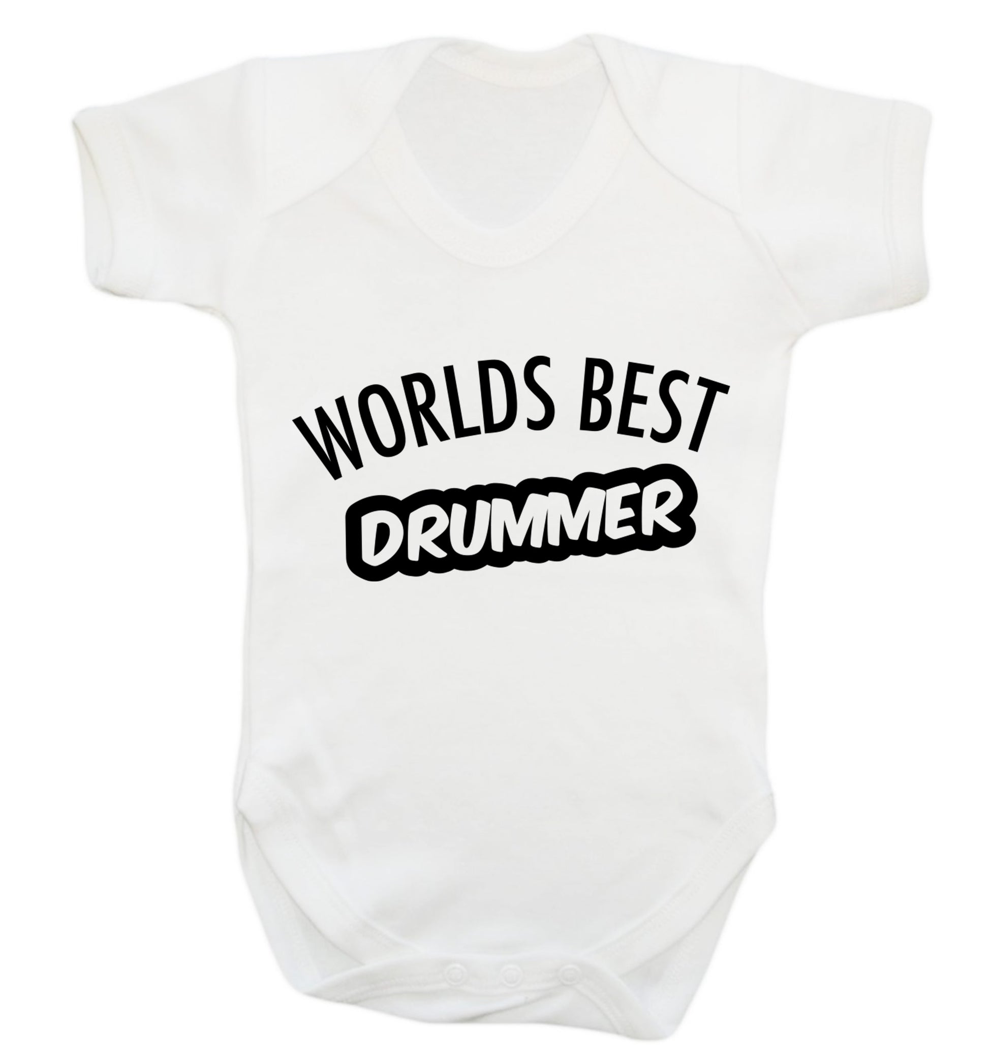 Worlds best drummer Baby Vest white 18-24 months