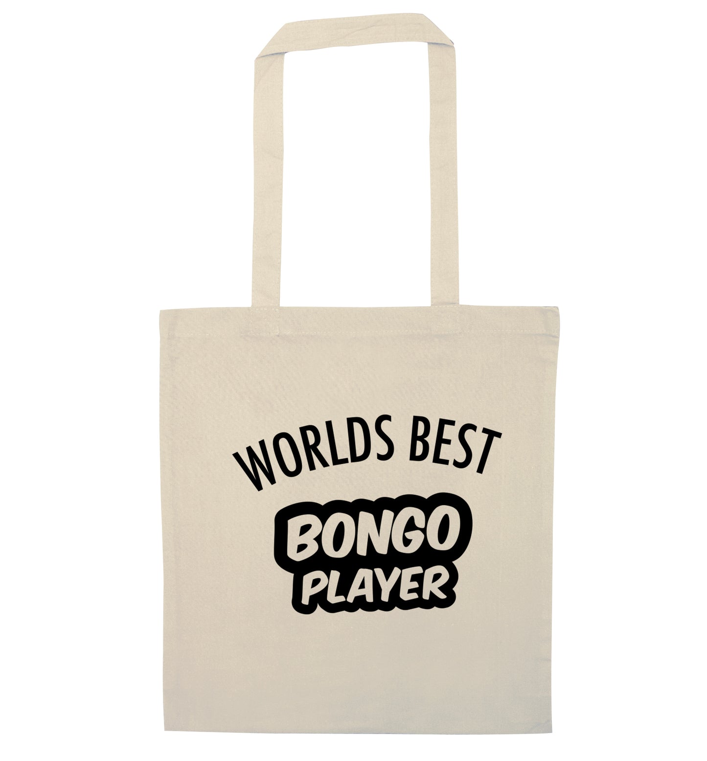 Worlds best bongo player natural tote bag