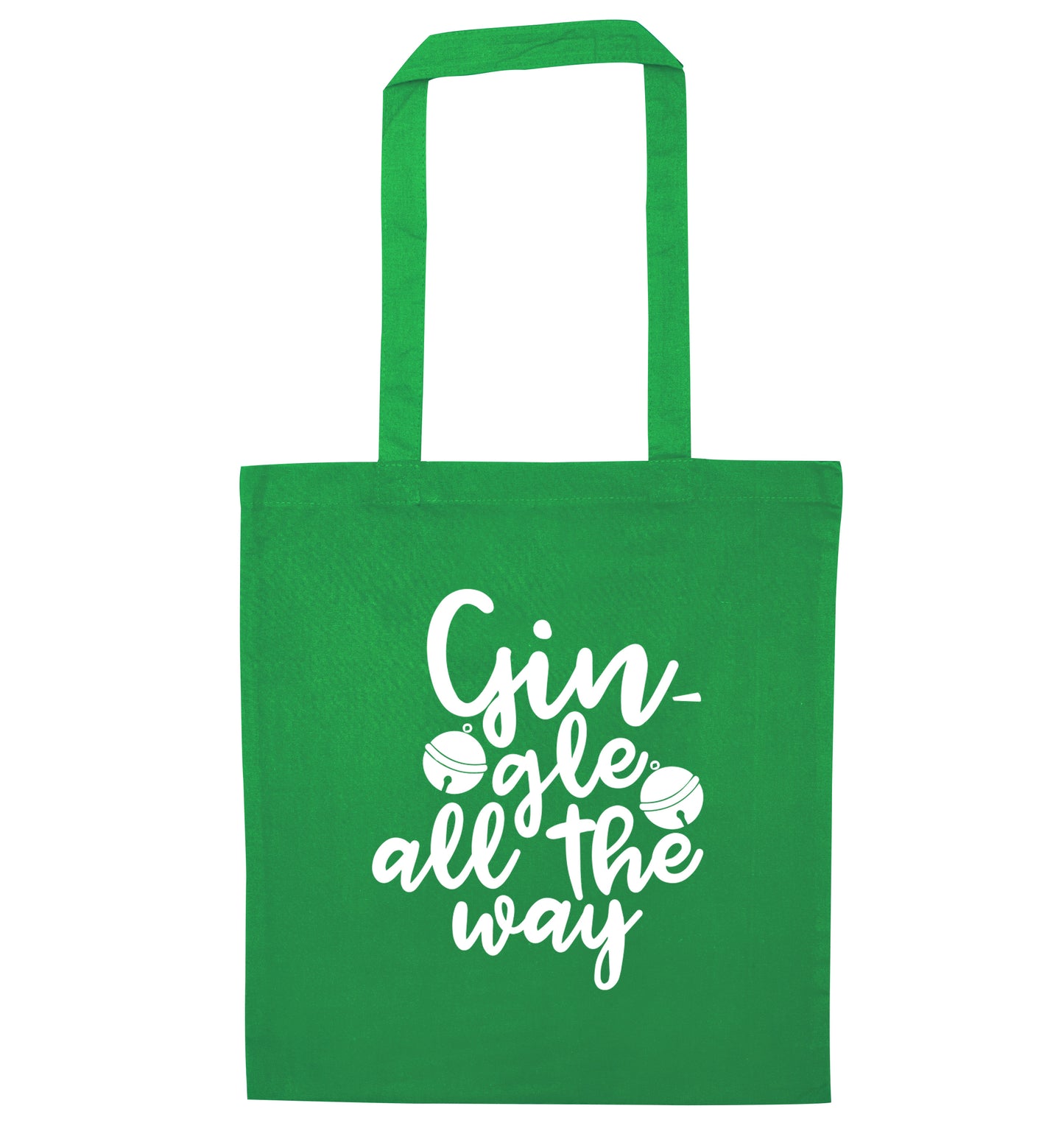 Gin-gle all the way green tote bag
