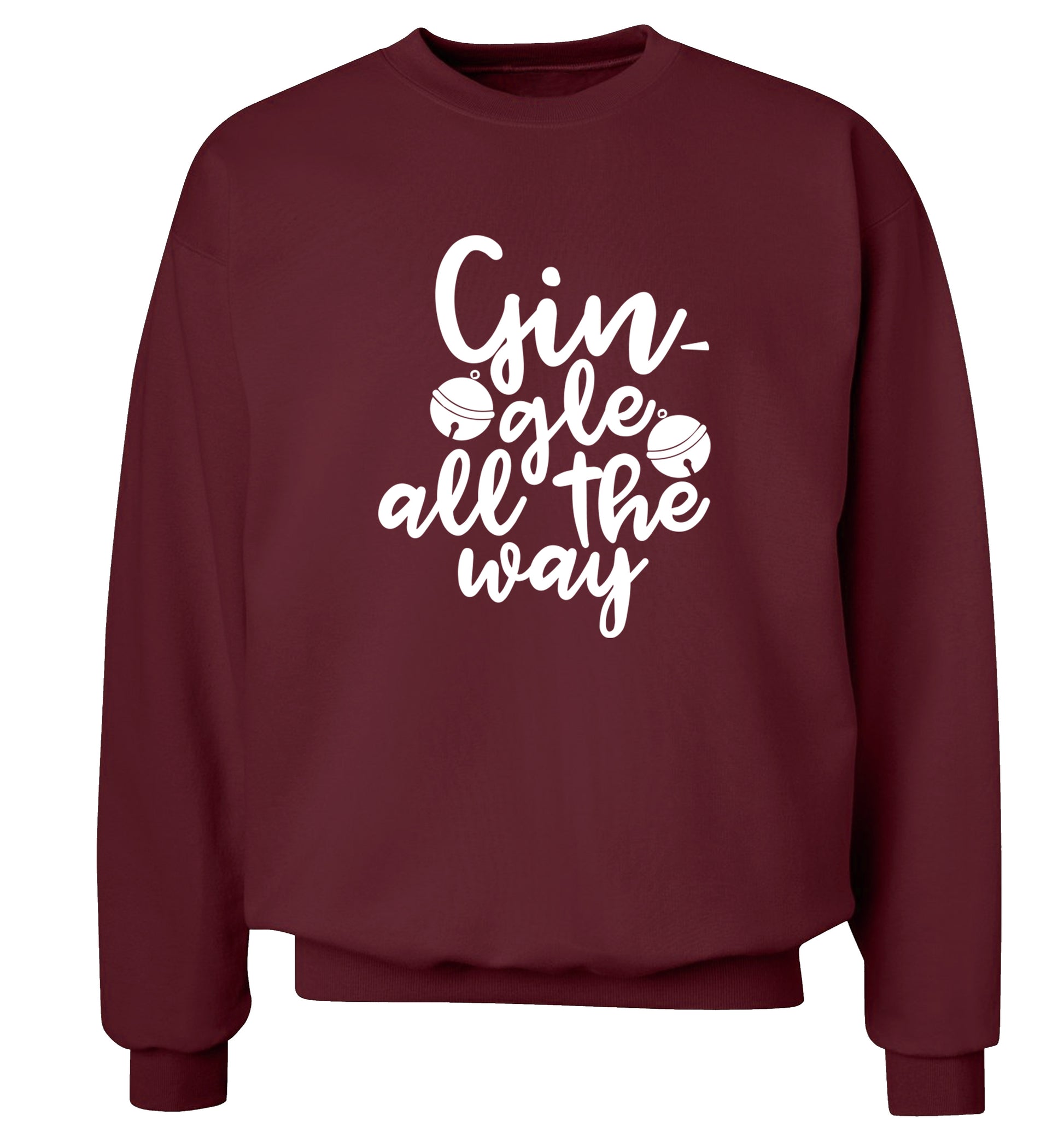 Gin-gle all the way Adult's unisex maroon Sweater 2XL