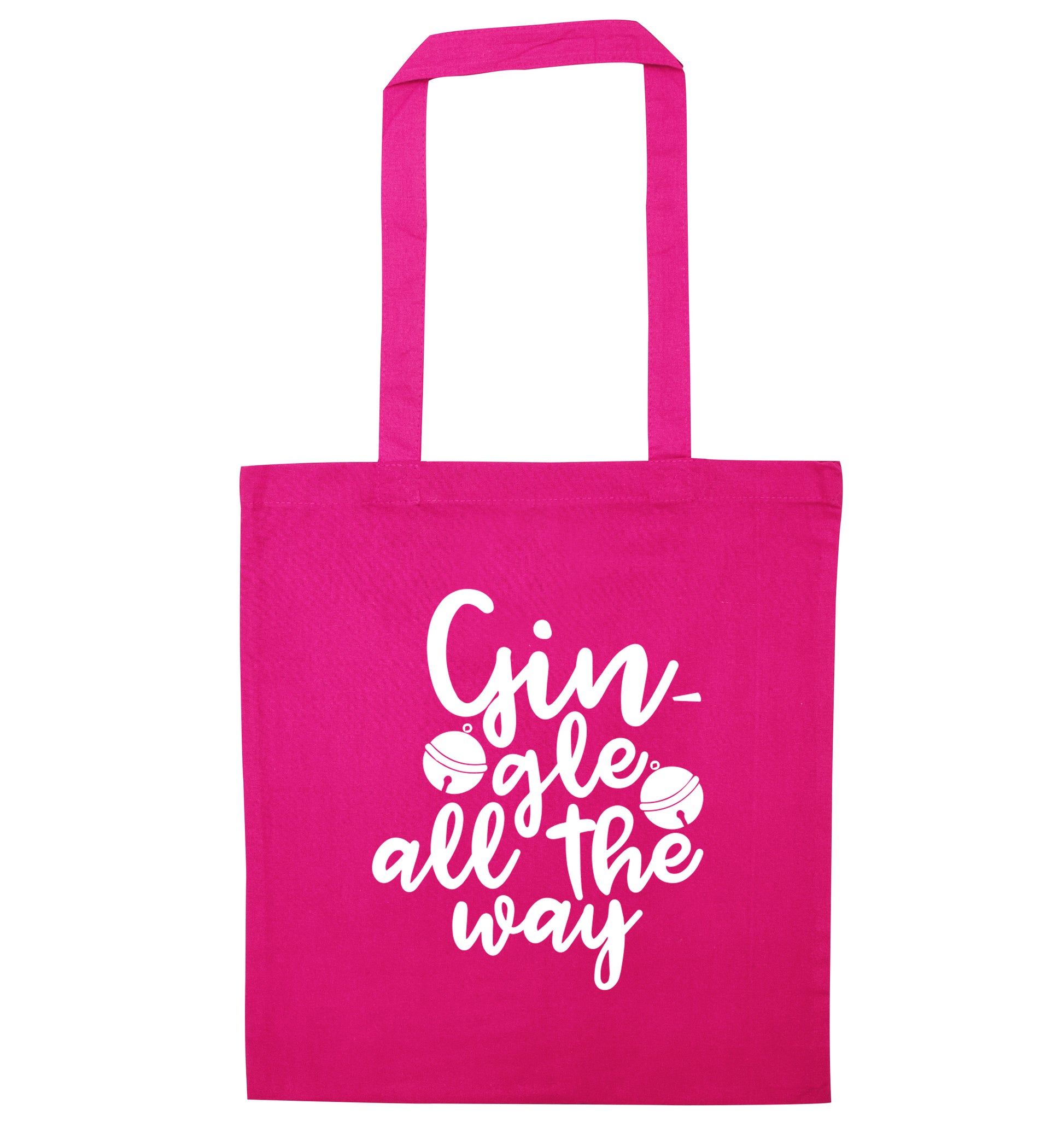 Gin-gle all the way pink tote bag