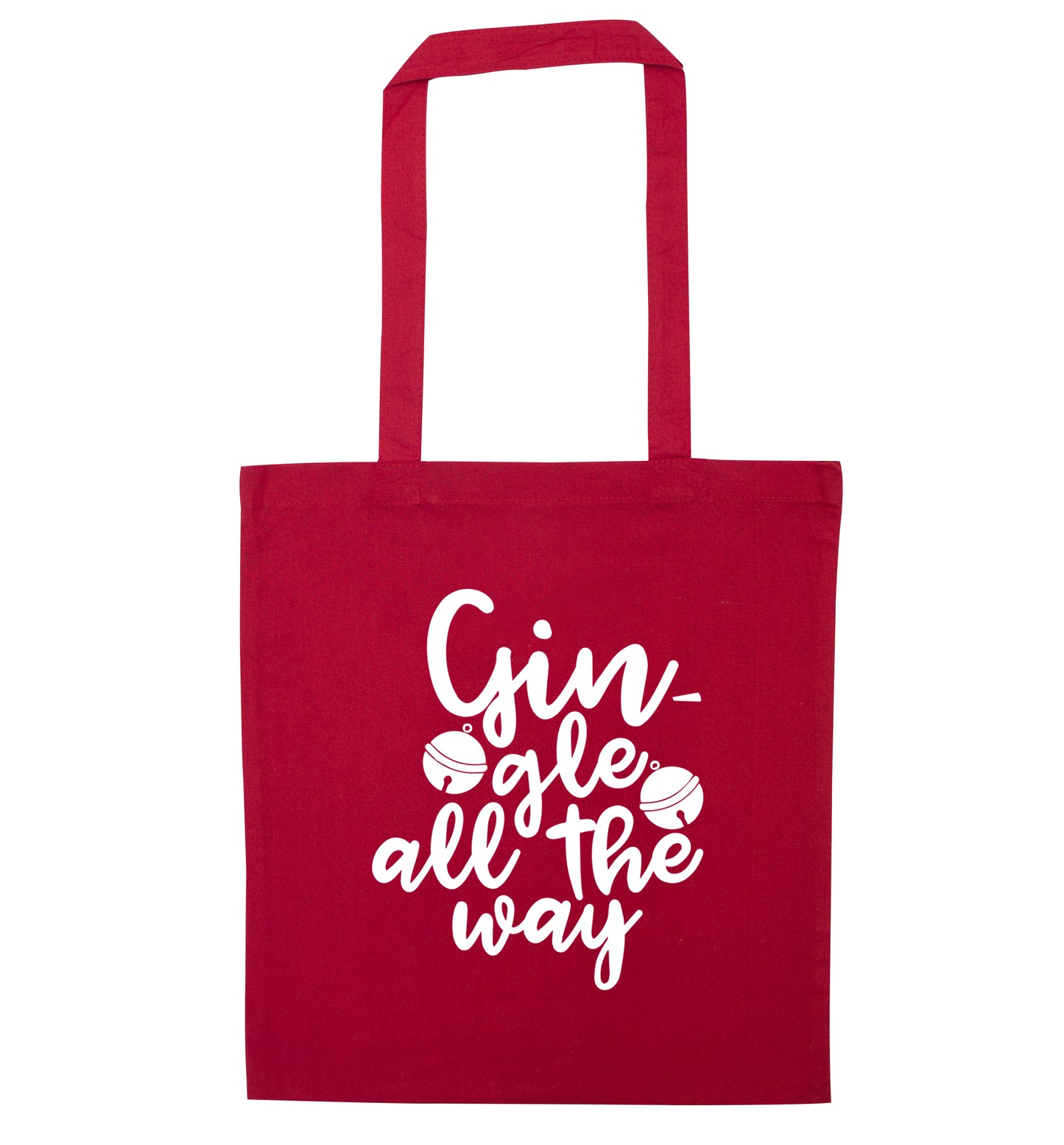 Gin-gle all the way red tote bag
